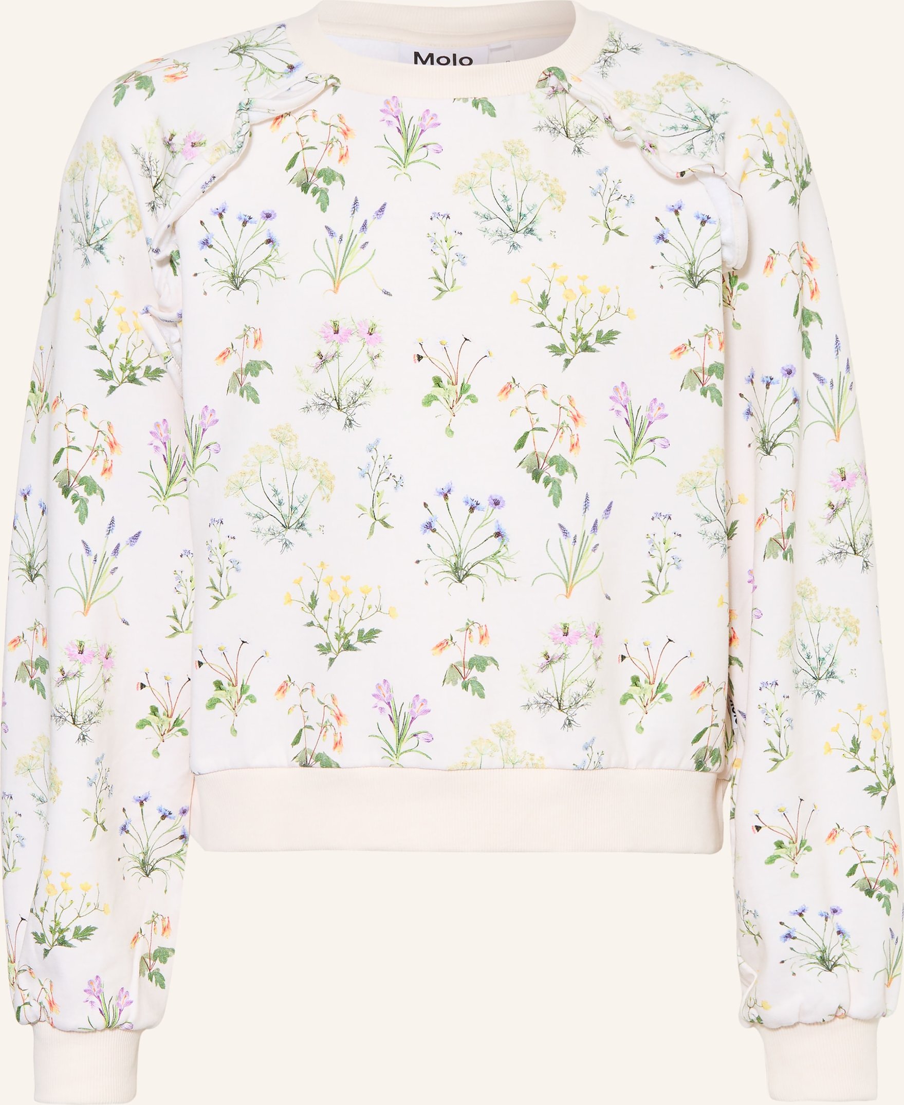 Molo Sweatshirt Mabel Mit Volants weiss