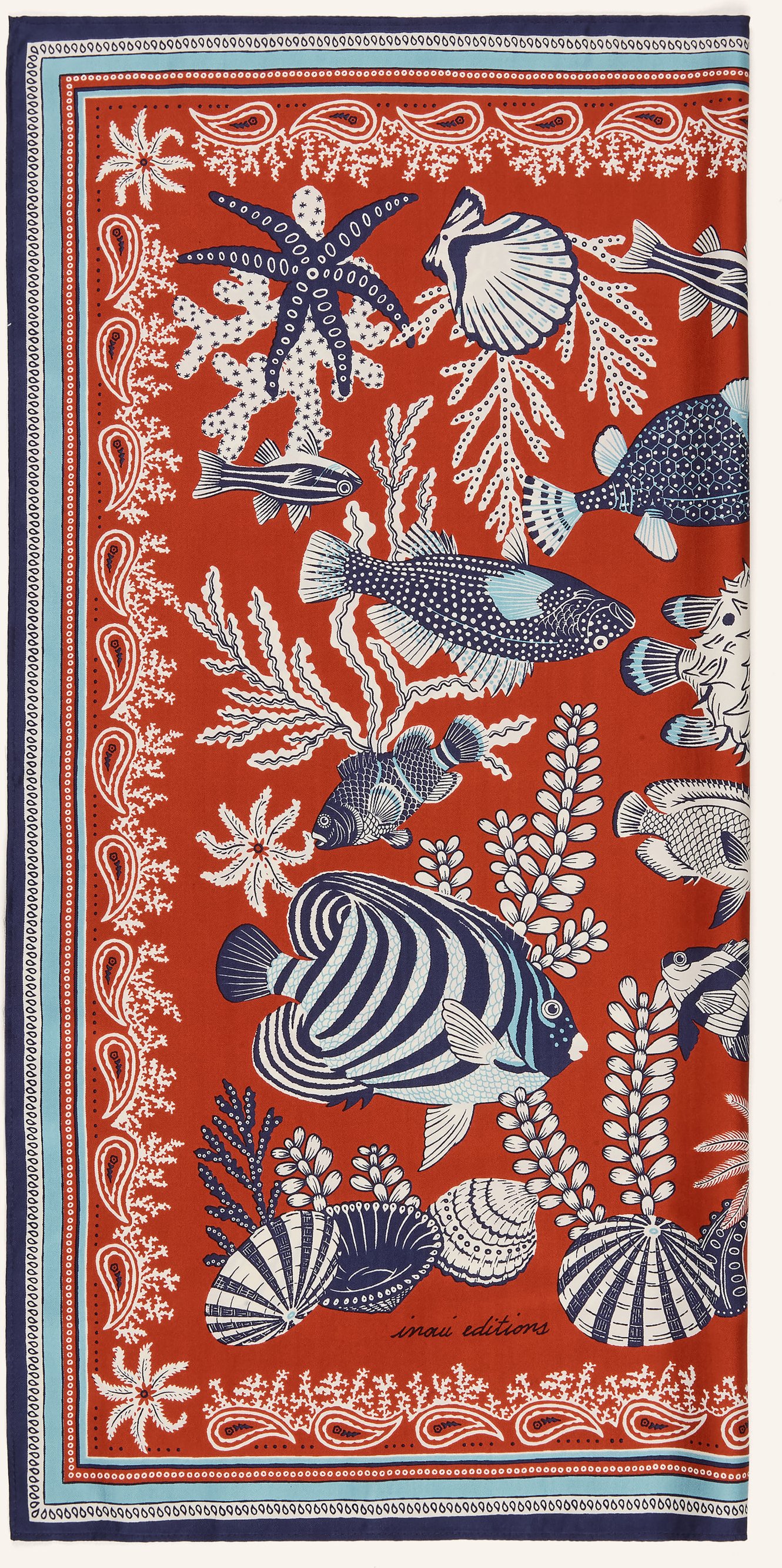 Inoui Editions Seidentuch Bandana rot