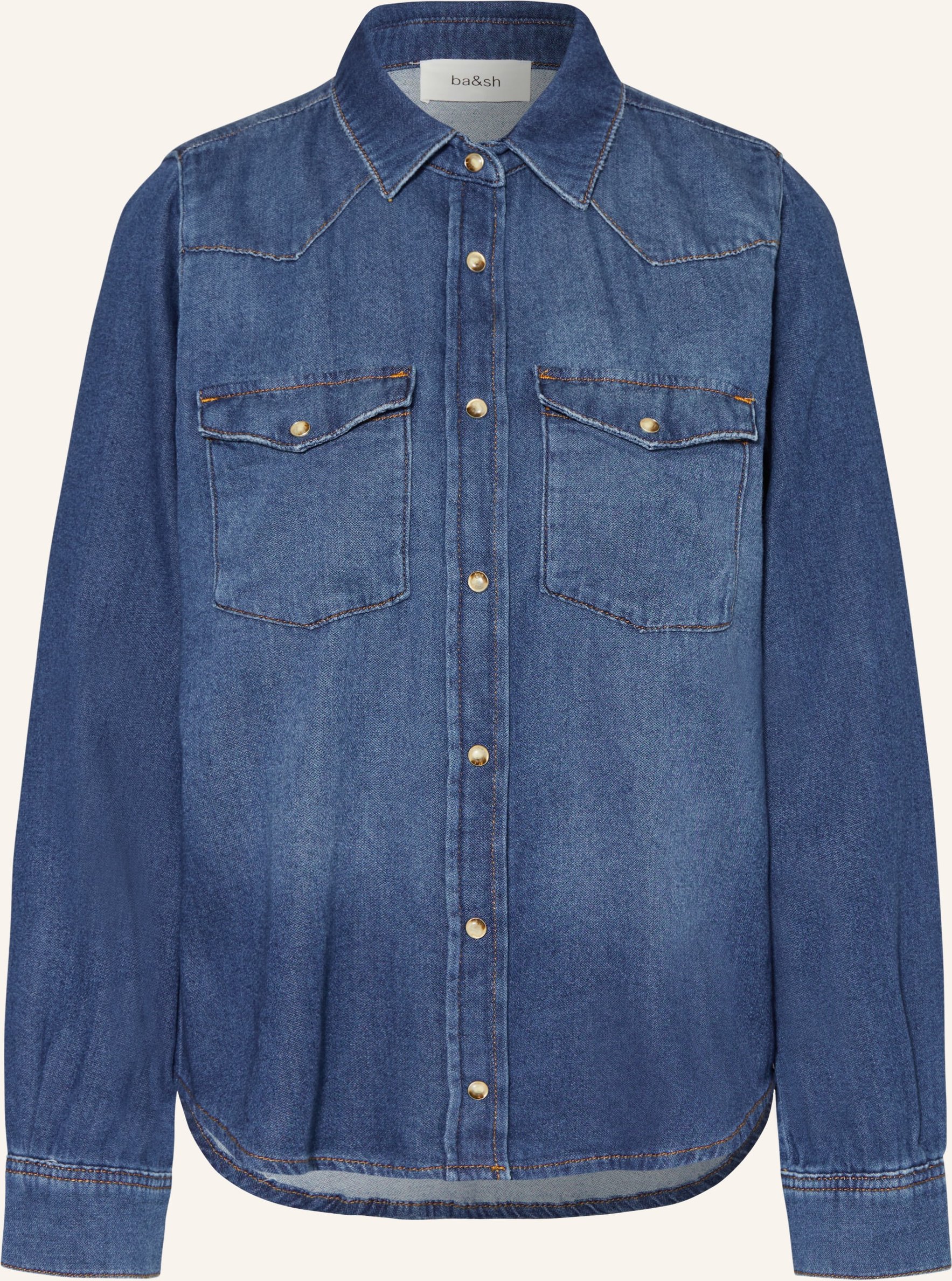 Thumbnail - Ba&Sh Hemdbluse Walter In Jeansoptik blau