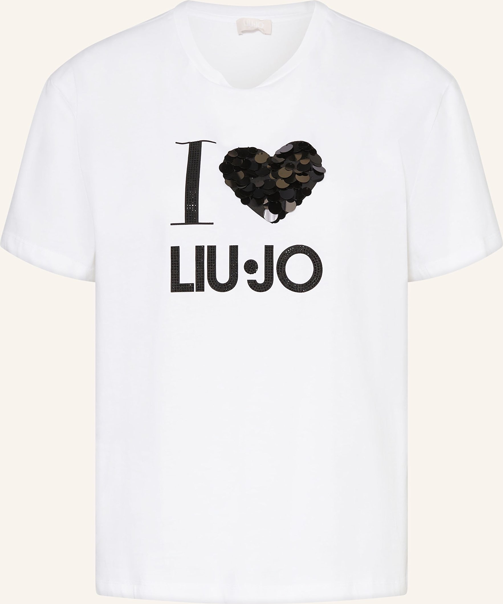 Liu Jo T-Shirt Mit Pailletten weiss
