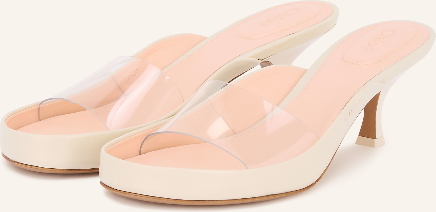 Chloé Mules Junie weiss