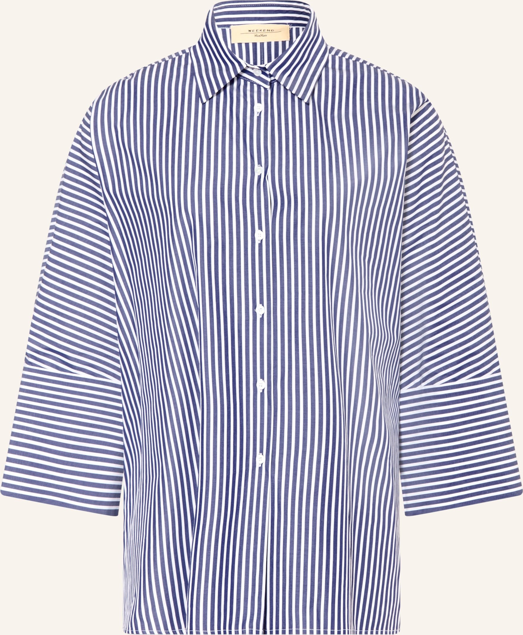 Weekend Max Mara Oversized-Hemdbluse Hudson Mit 3/4-Arm blau