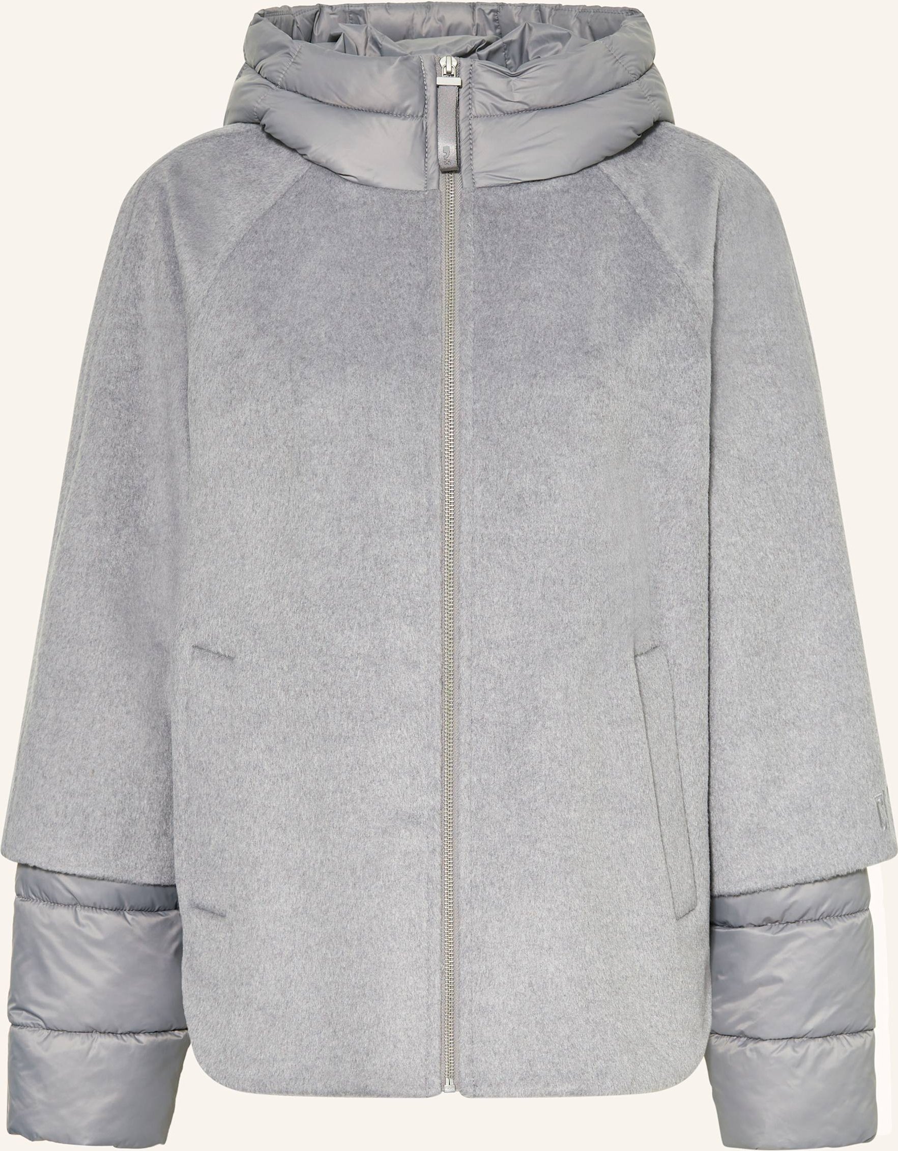 Comma Casual Identity Jacke Im Materialmix grau