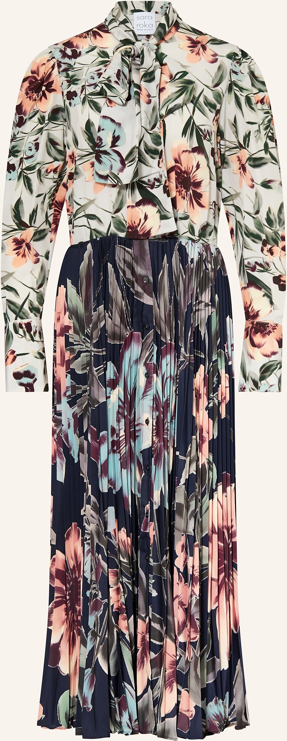 Thumbnail - Sara Roka Schluppenkleid Thiffy blau