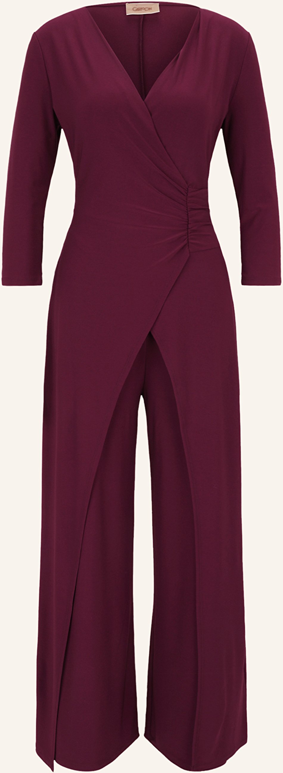 Cartoon Jumpsuit In Wickeloptik Mit 3/4-Arm lila