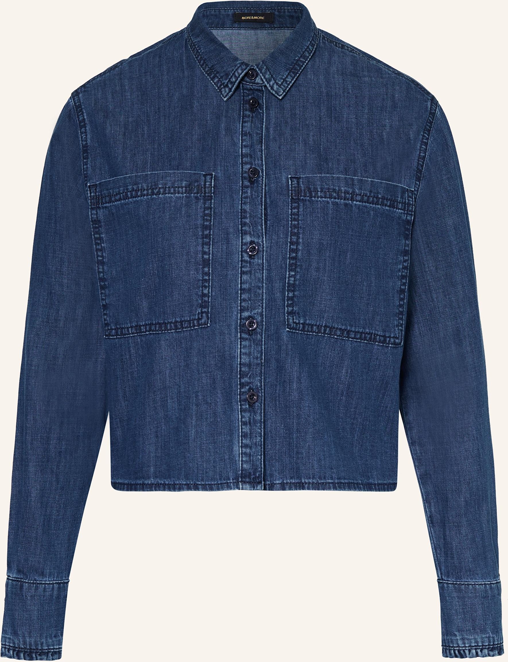 Thumbnail - More & More Jeansbluse blau