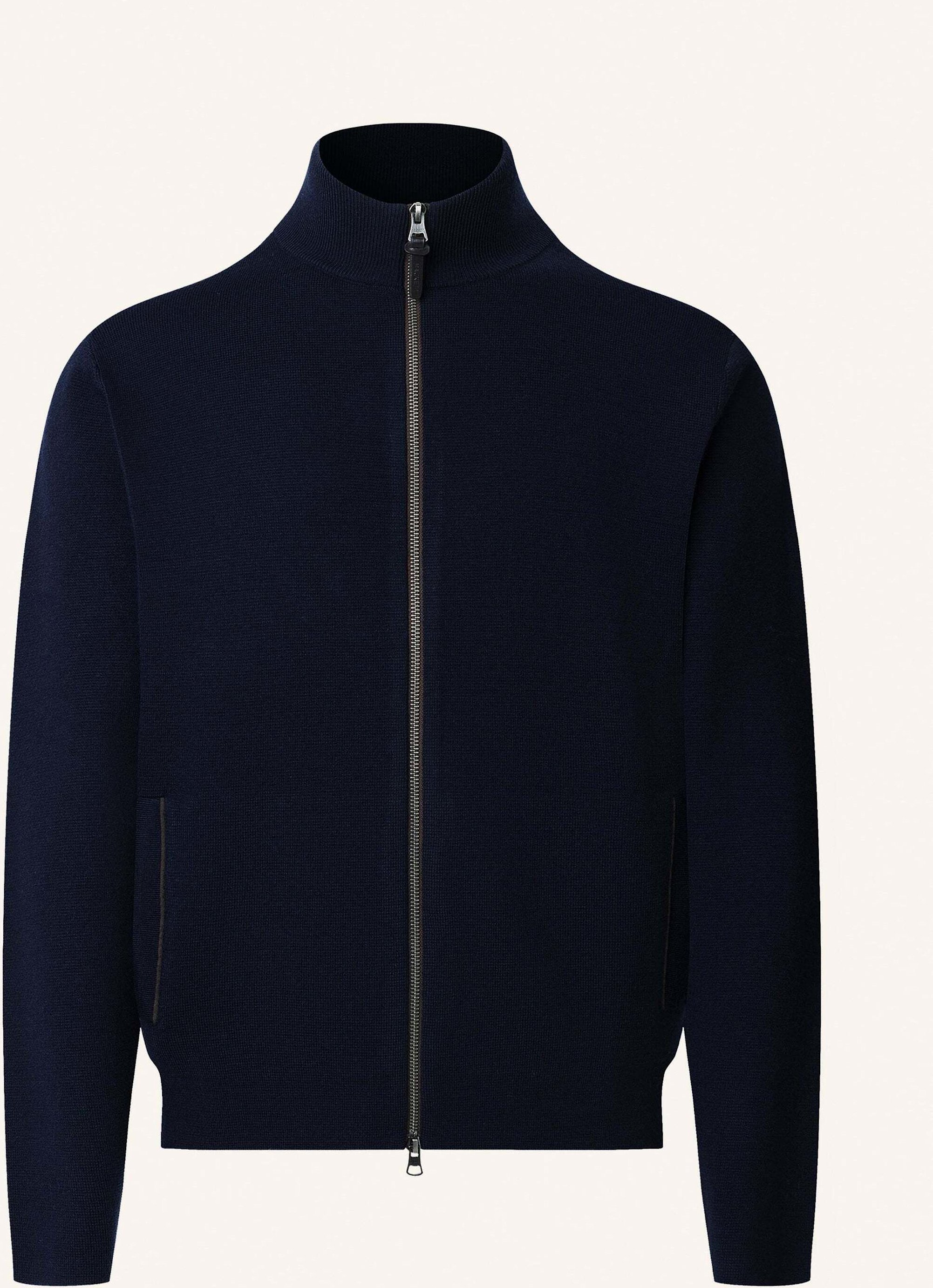 Hackett London Strickjacken Cardigan Milano Fzip blau