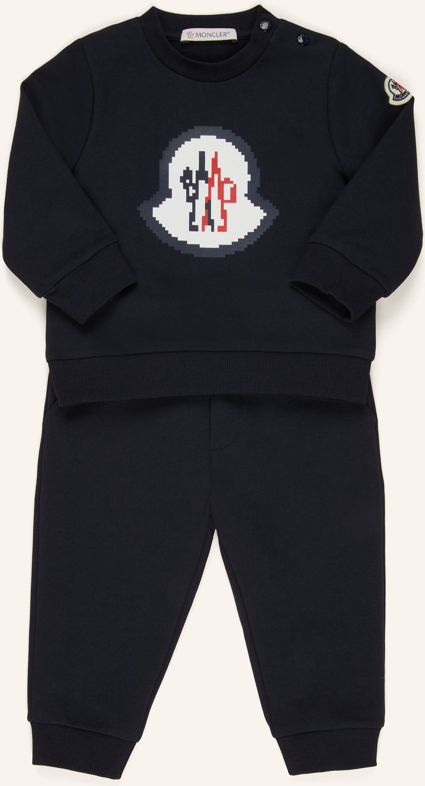 Moncler Enfant Set: Sweatshirt Und Sweatpants blau