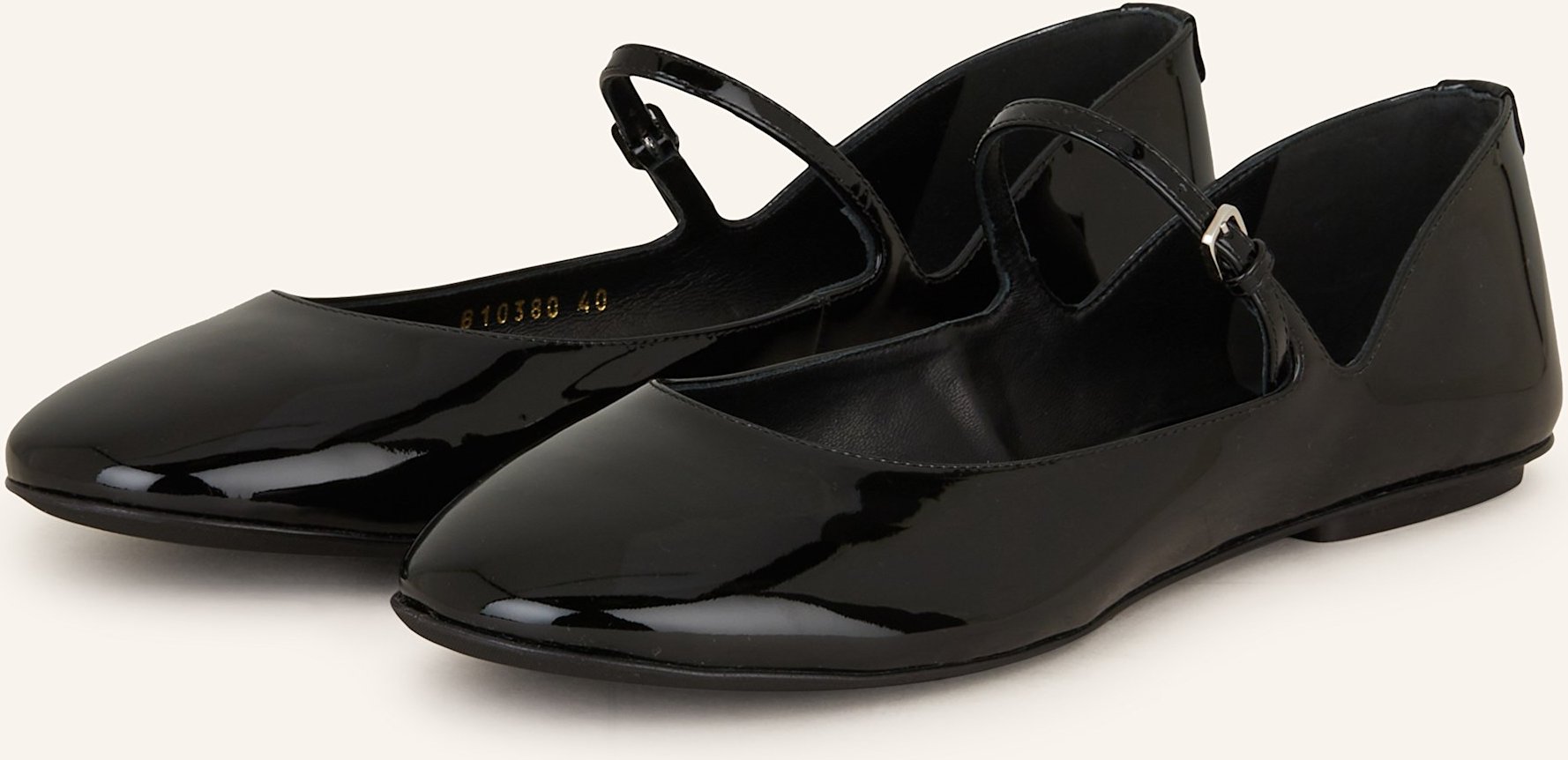 Thumbnail - Sergio Rossi Mary-Jane-Ballerinas schwarz