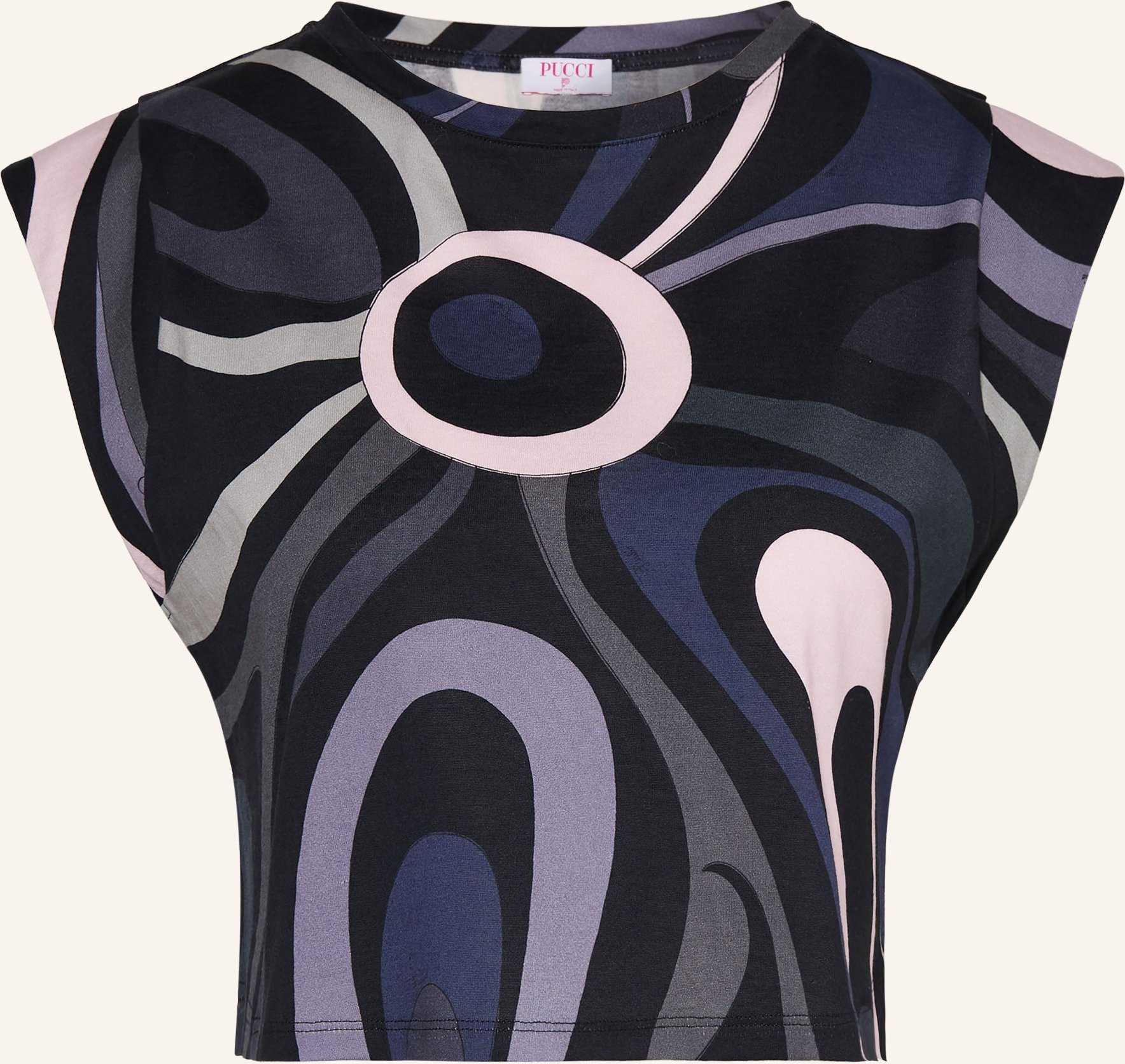 Pucci Cropped-Top schwarz
