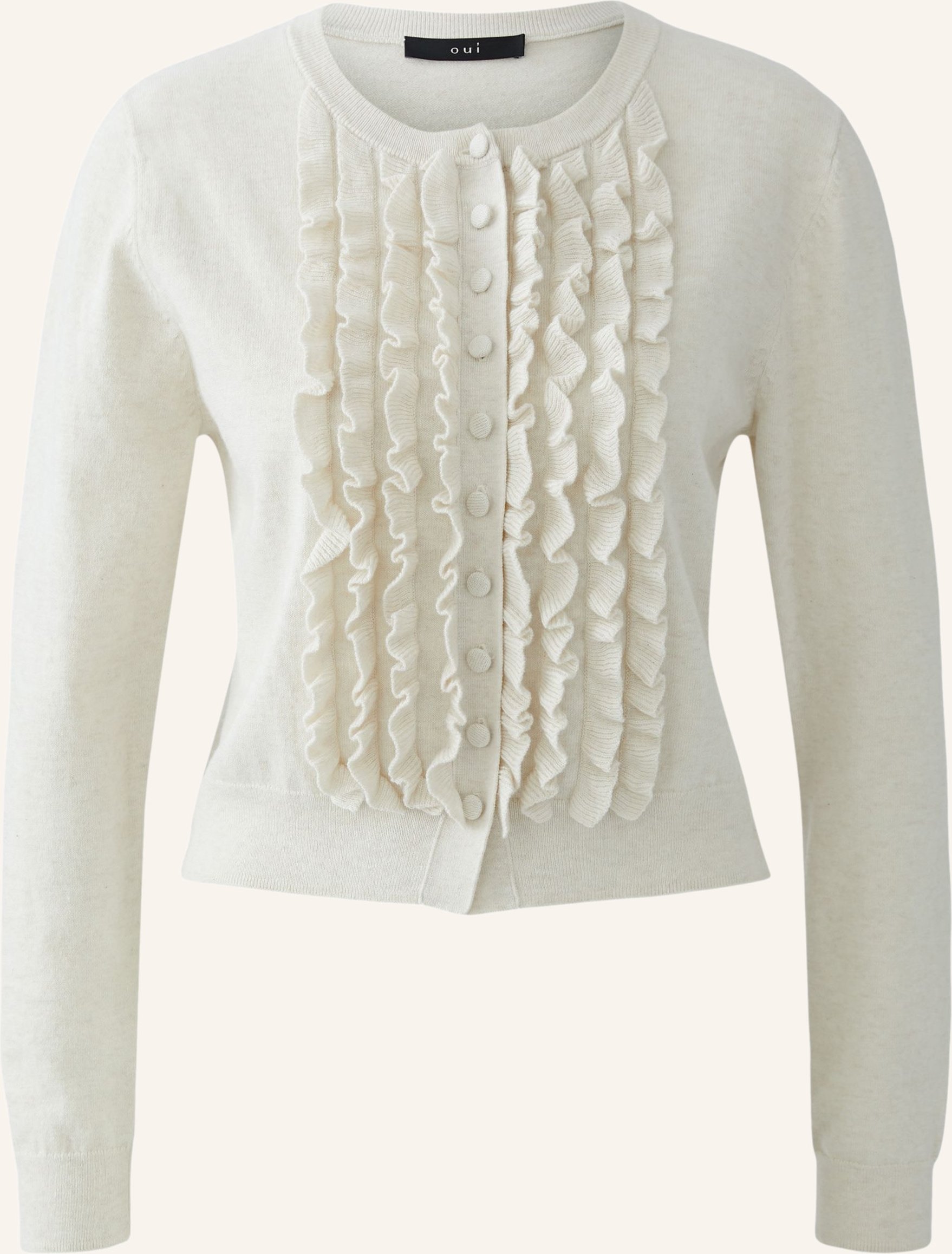 Oui Strickjacke weiss