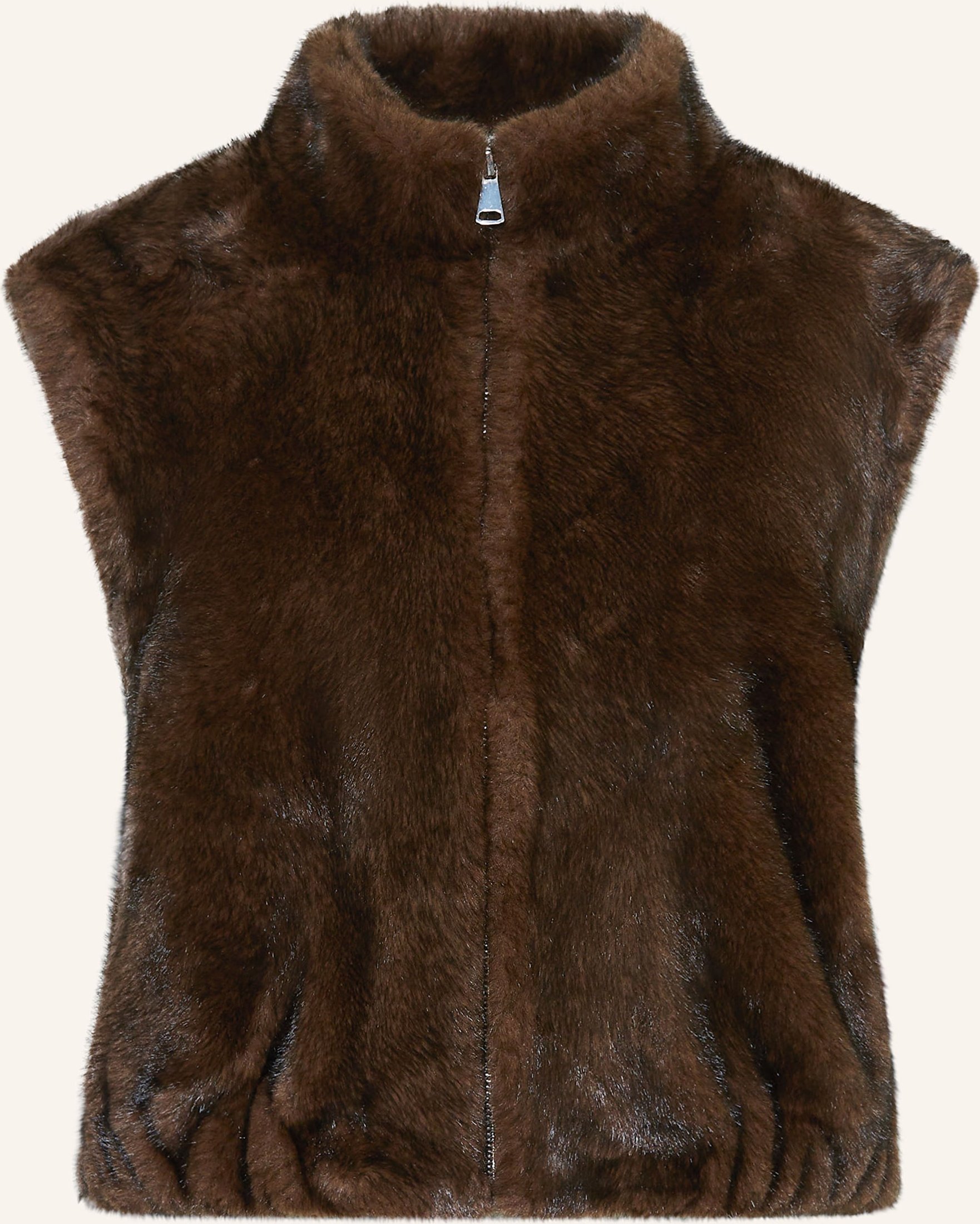 Darling Harbour Kunstfell-Weste braun
