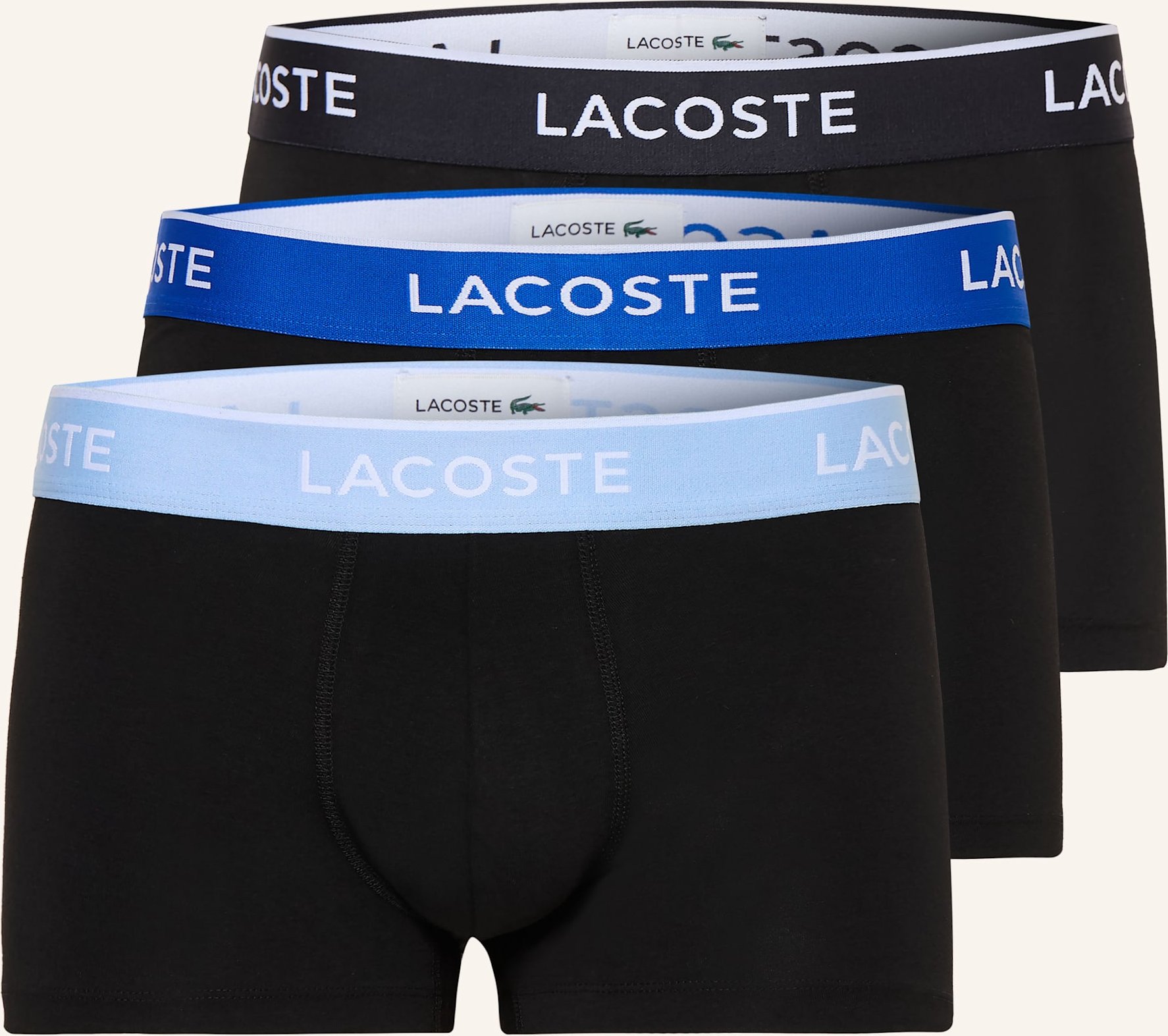 Lacoste 3er-Pack Boxershorts blau