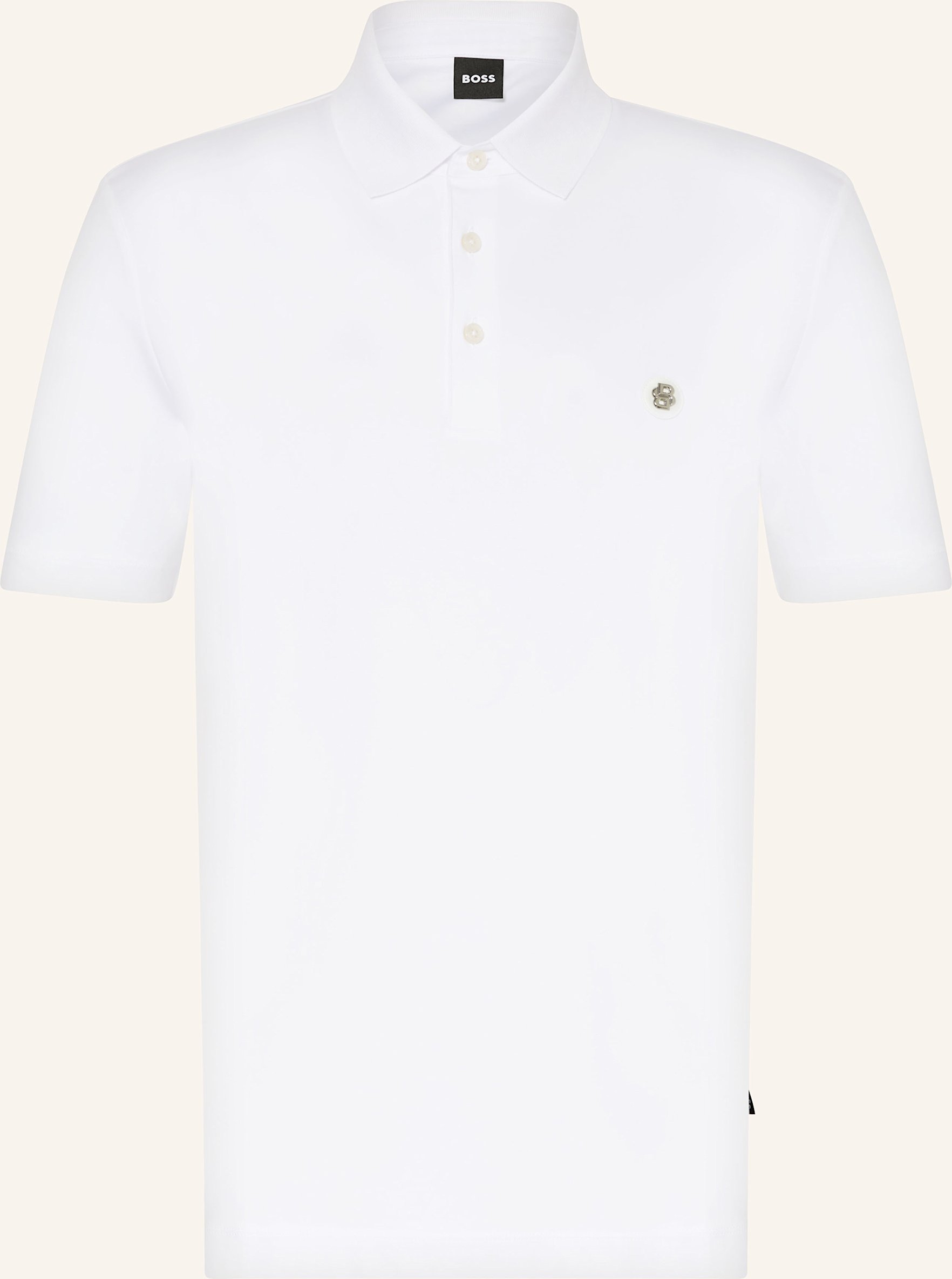 Boss Jersey-Poloshirt Parris weiss