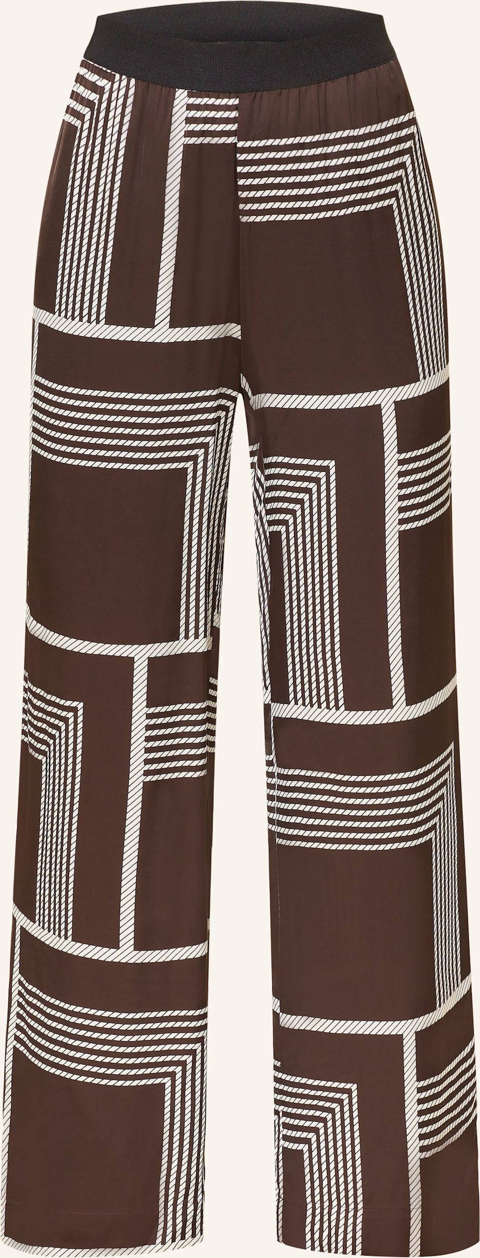 Someday Marlenehose Cevil Aus Satin braun