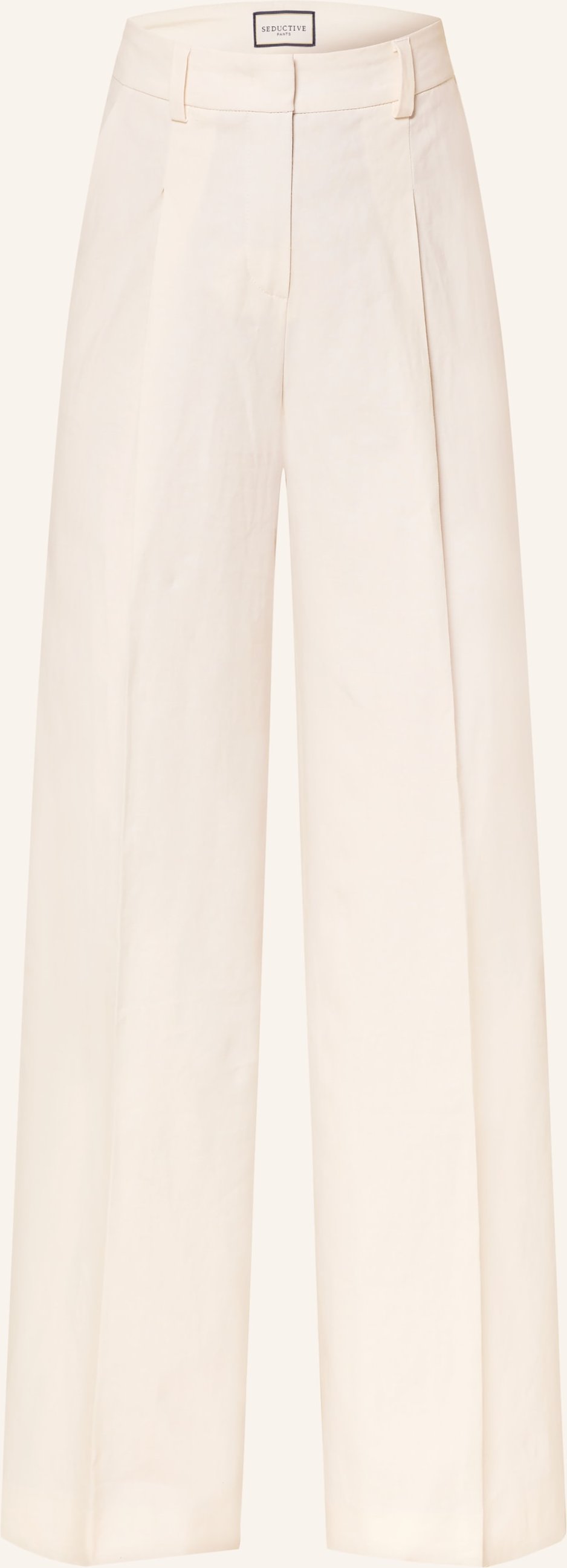 Seductive Marlenehose Chrissy Mit Leinen weiss