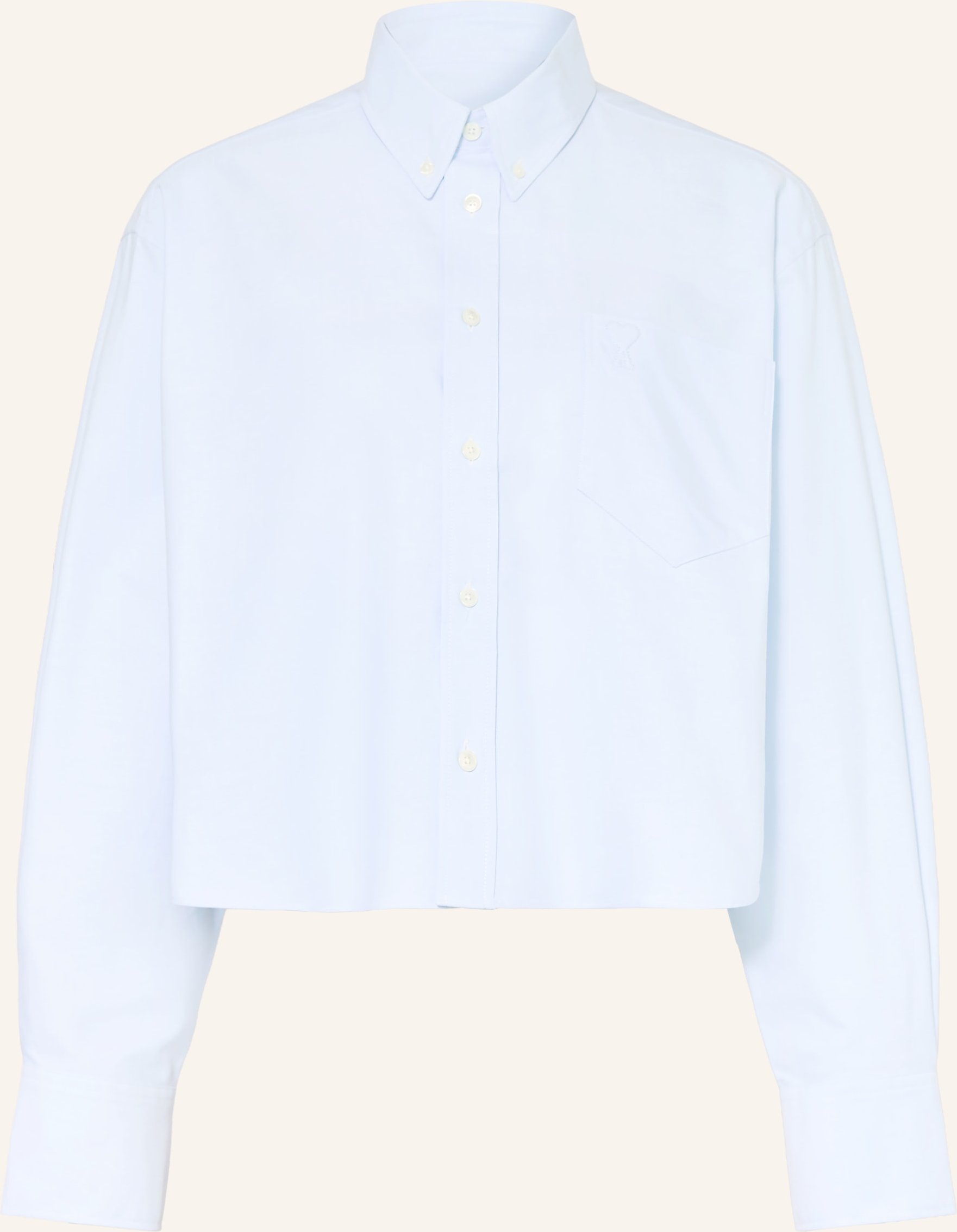 Ami Paris Cropped-Hemdbluse blau