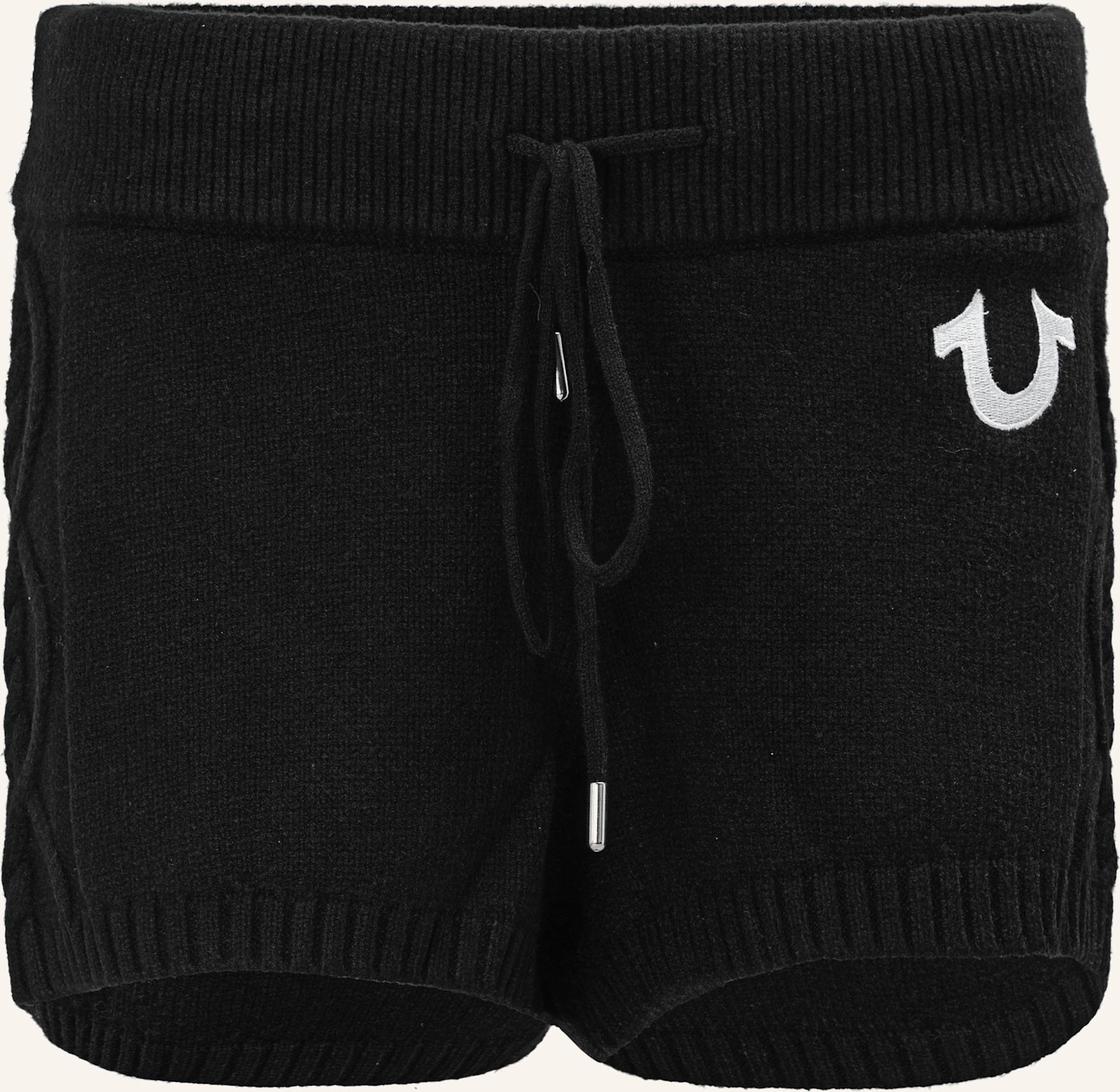 True Religion Sweatshorts Embroidered schwarz