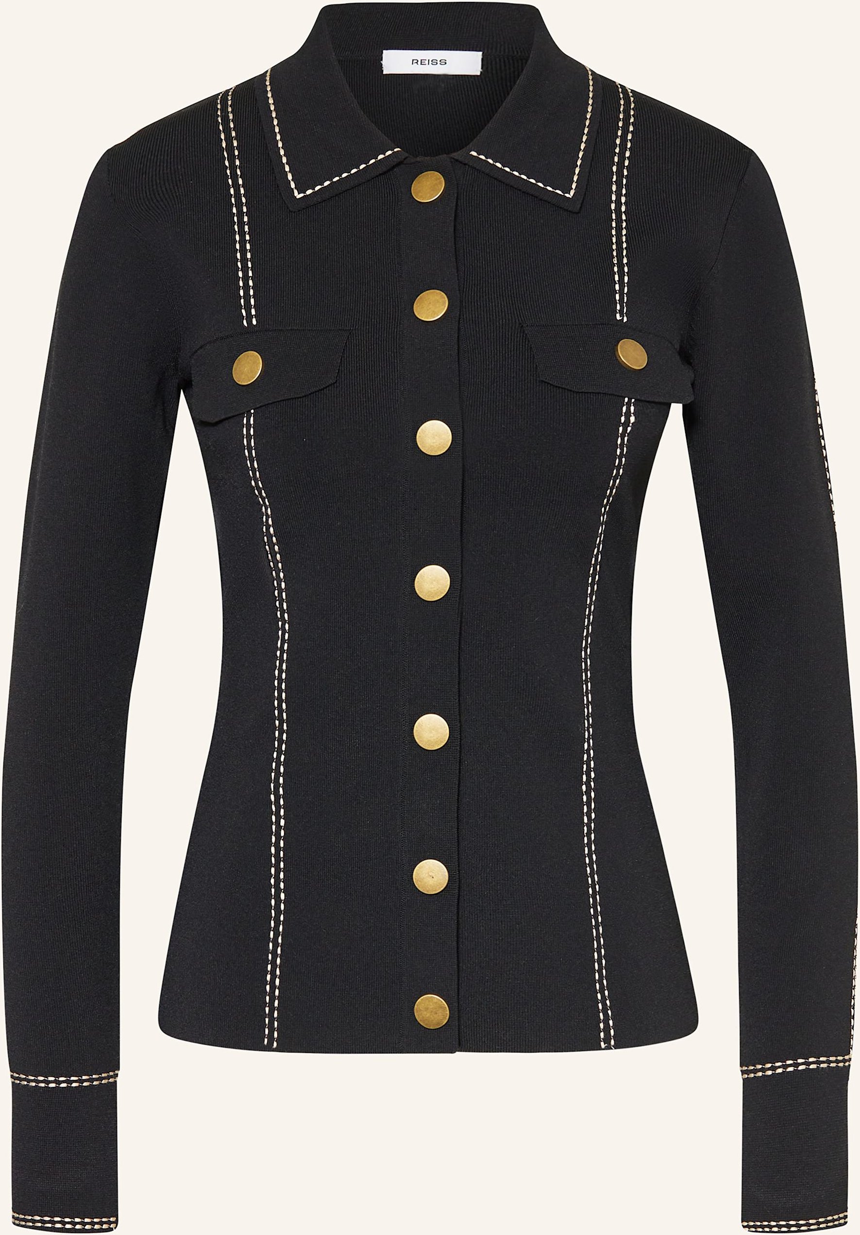 Reiss Strickjacke schwarz