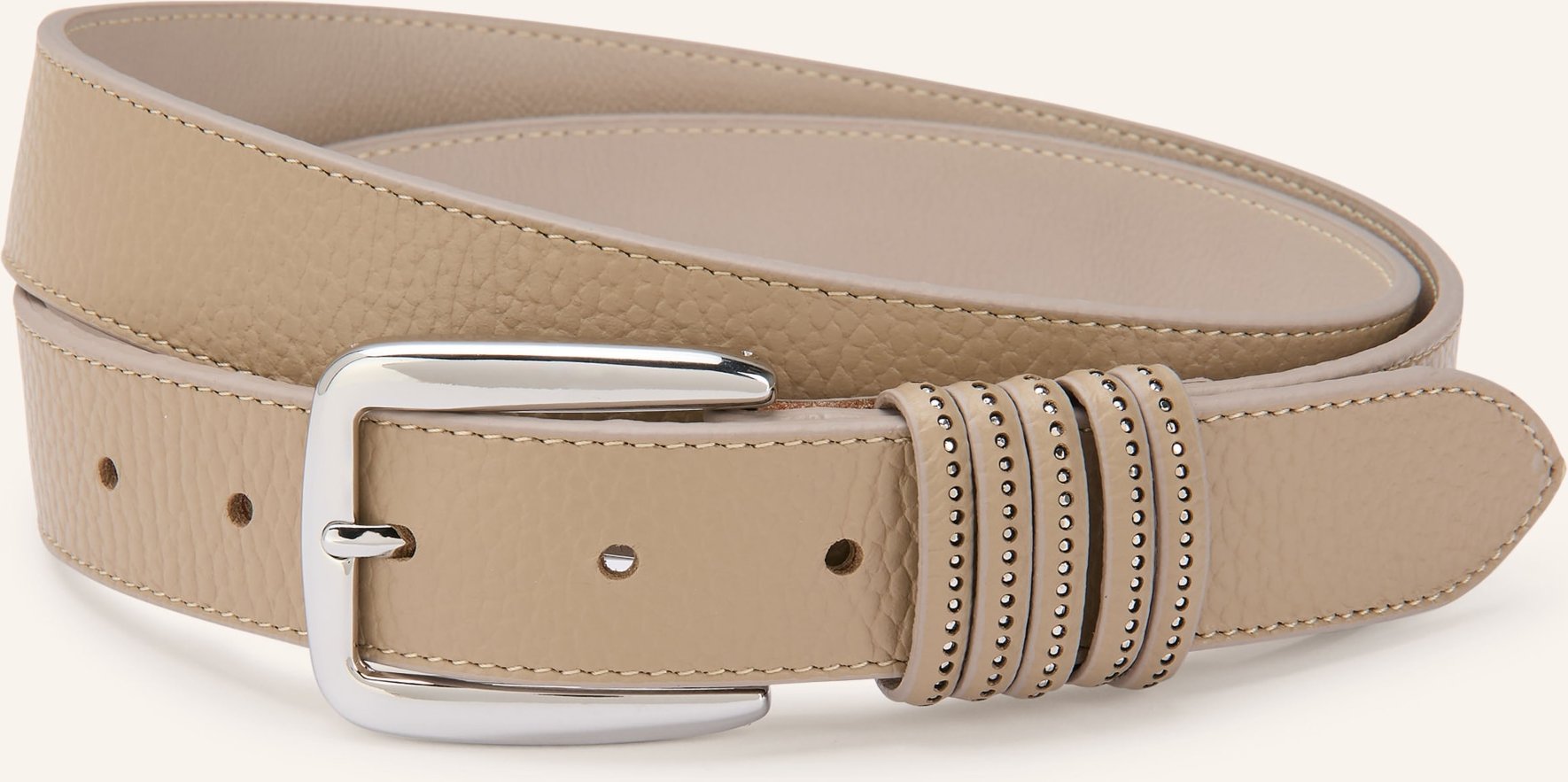 Peserico Ledergürtel silber