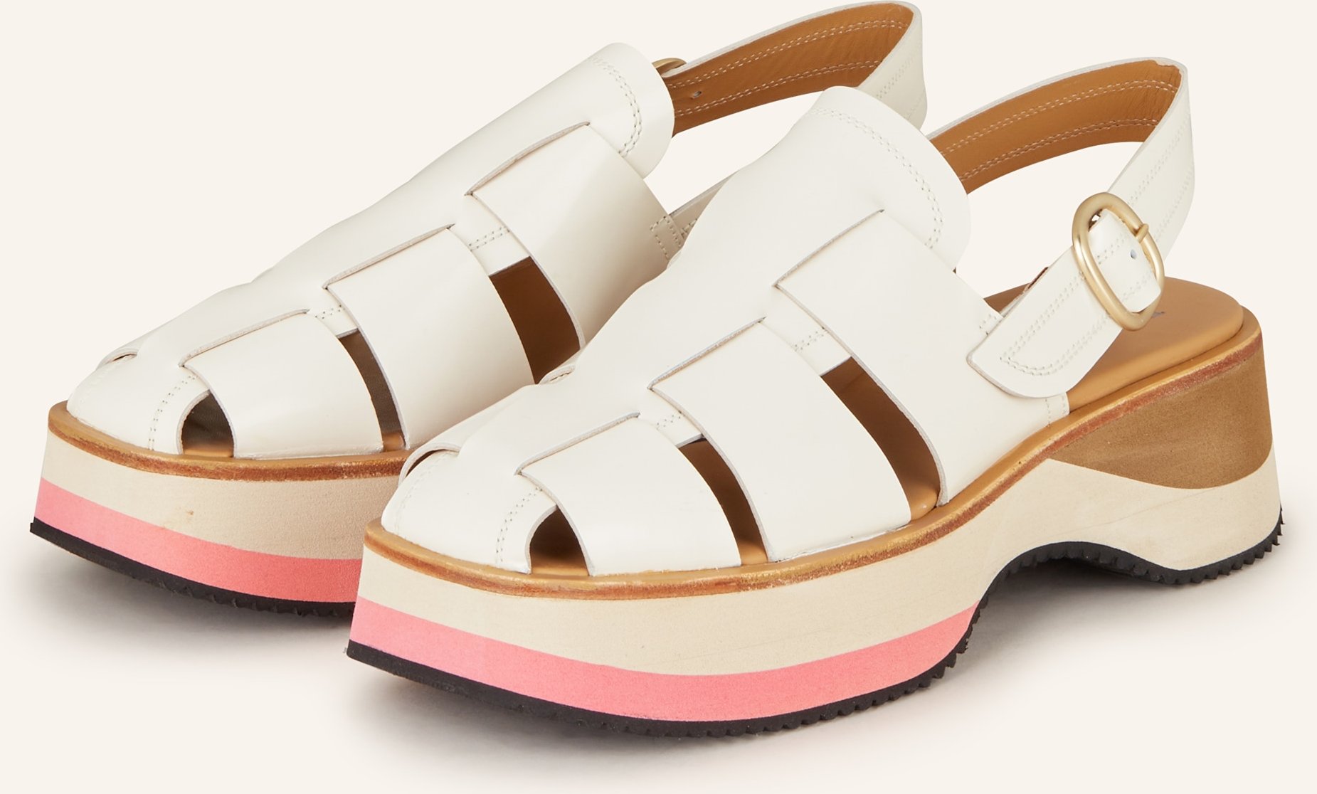 Pertini Plateau-Sandalen beige