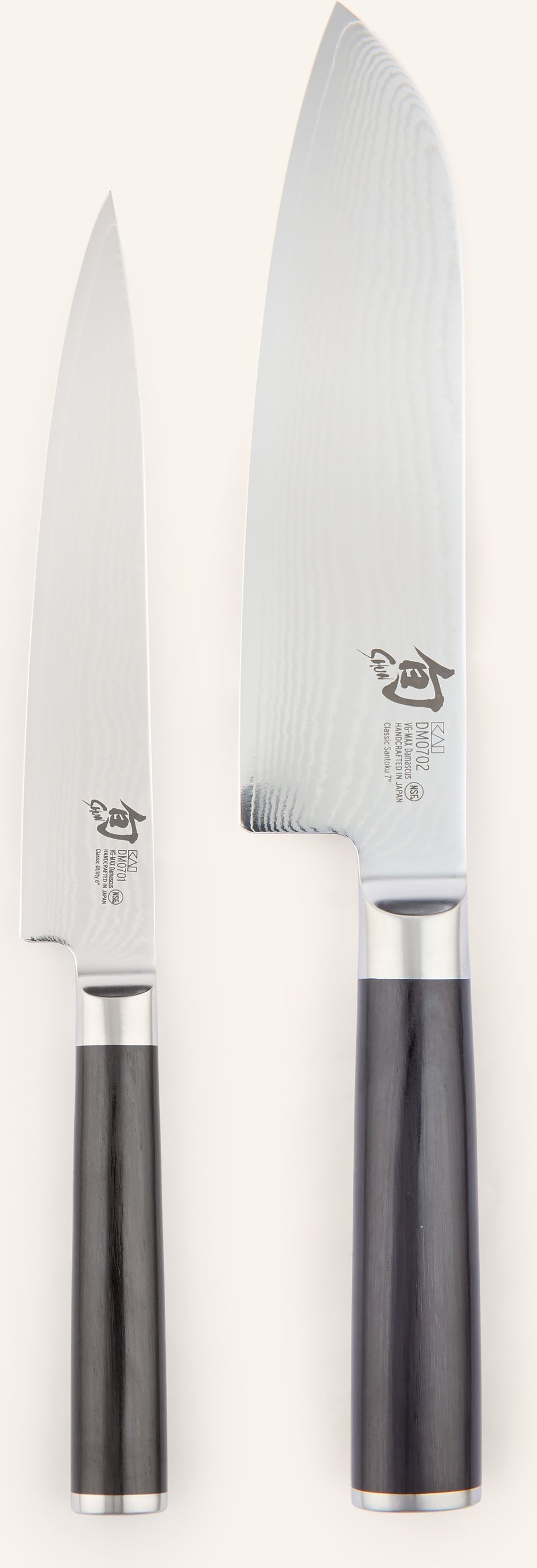 Kai 2-Tgl. Messer-Set Shun Classic: Allzweckmesser Und Santokumesser schwarz