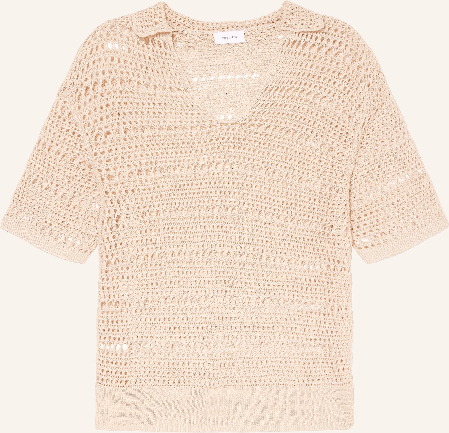 Darling Harbour Häkelshirt beige