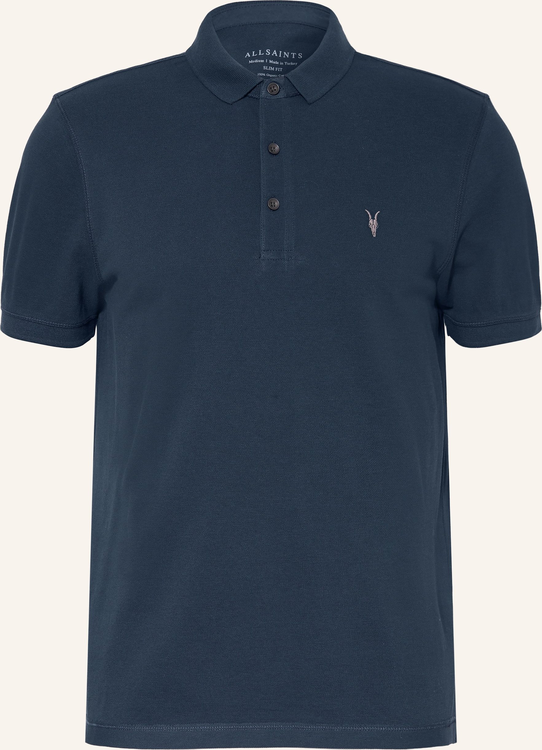 Allsaints Piqué-Poloshirt Reform Slim Fit blau