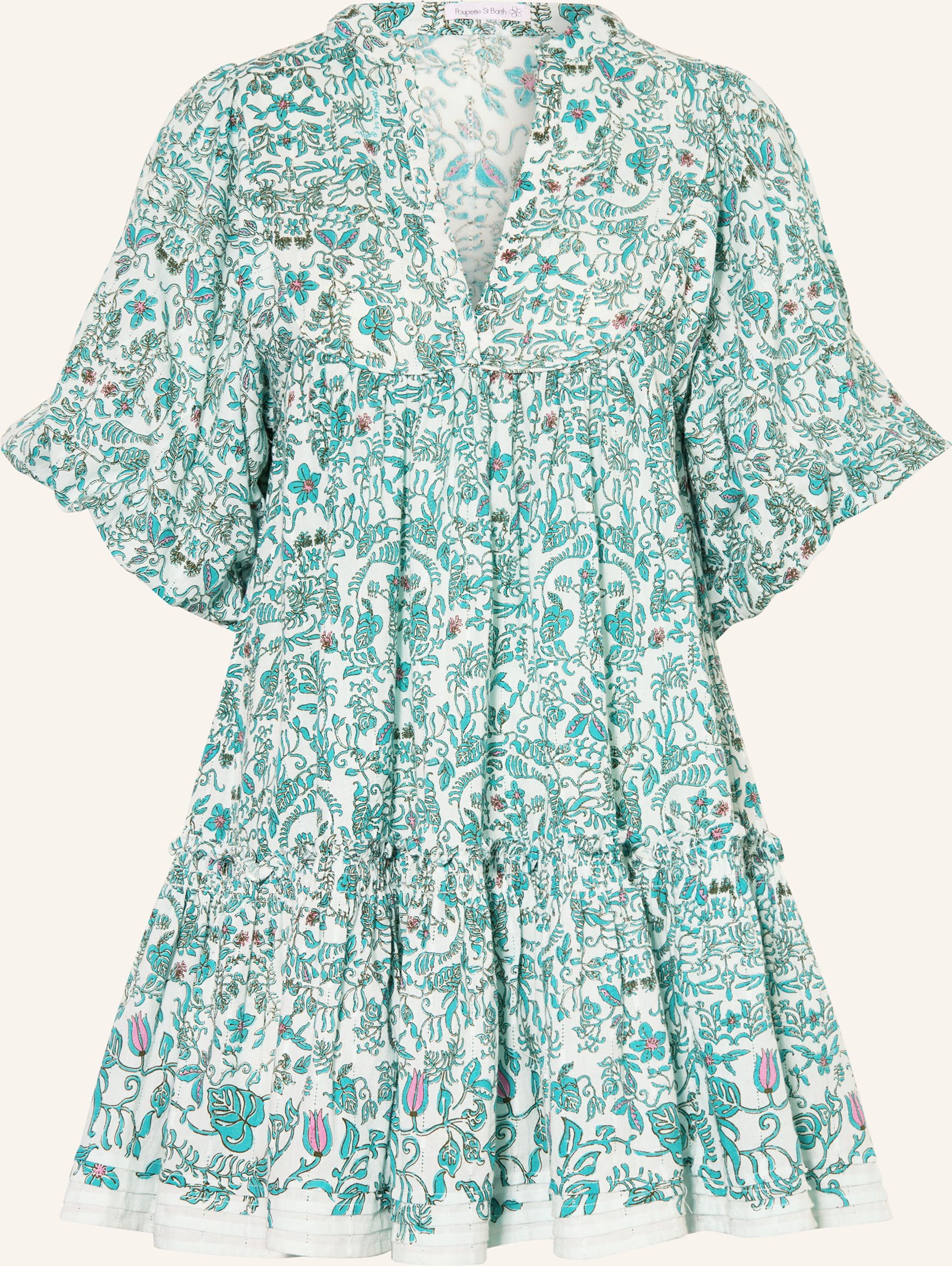 Poupette St Barth Strandkleid Cruz gruen