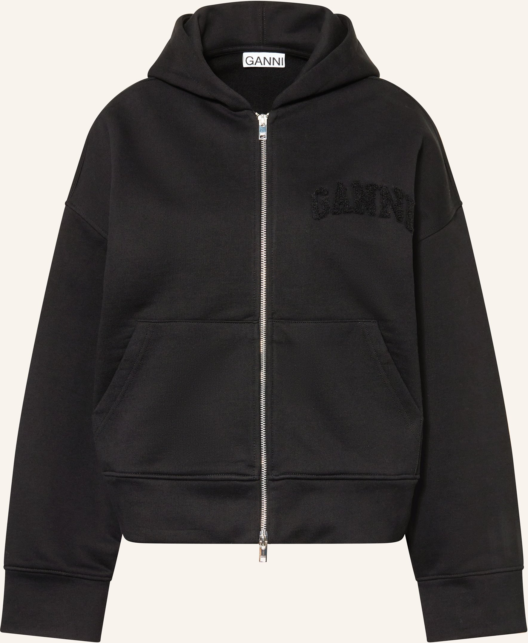 Ganni Sweatjacke schwarz