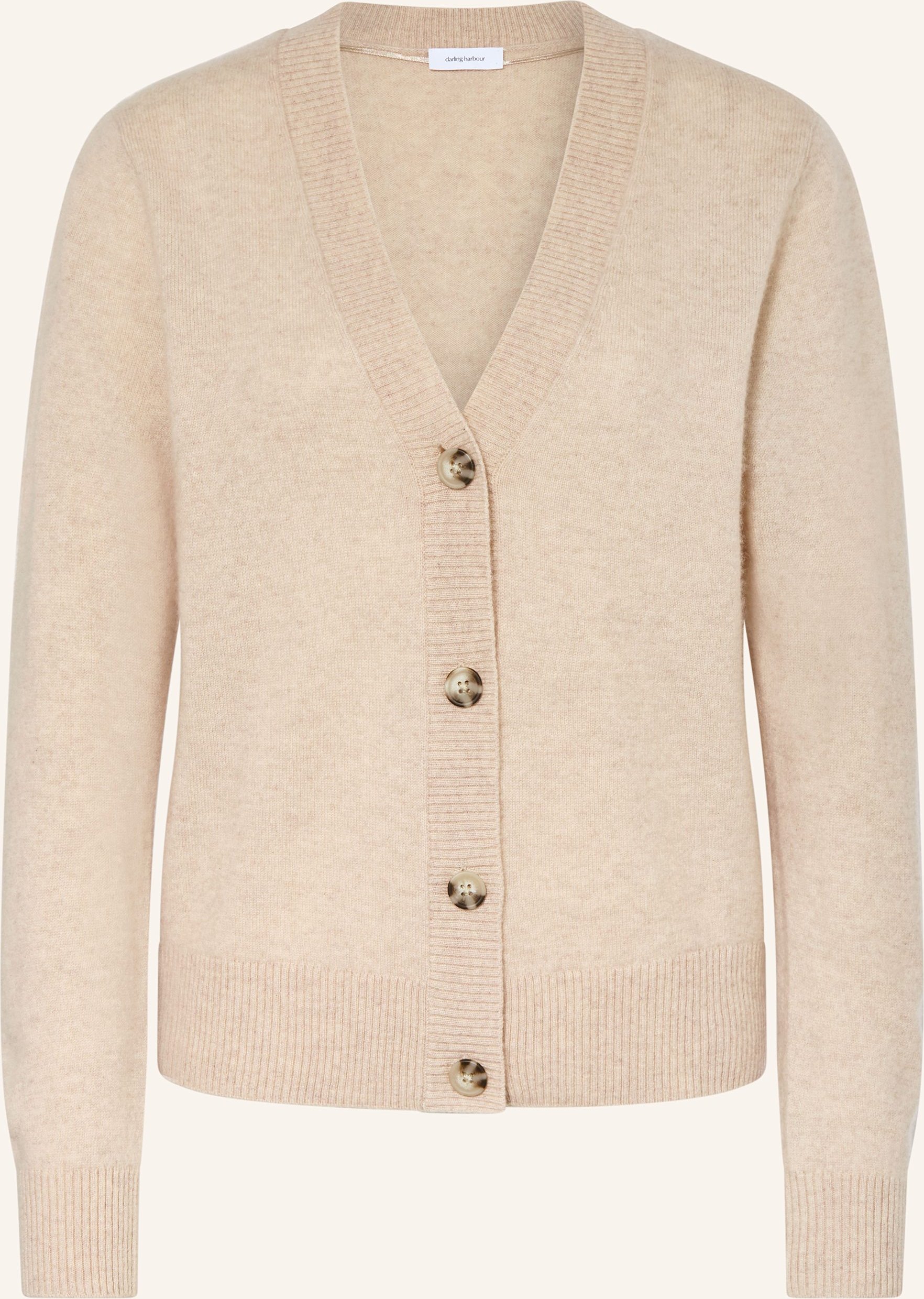 Darling Harbour Strickjacke Aus Cashmere beige
