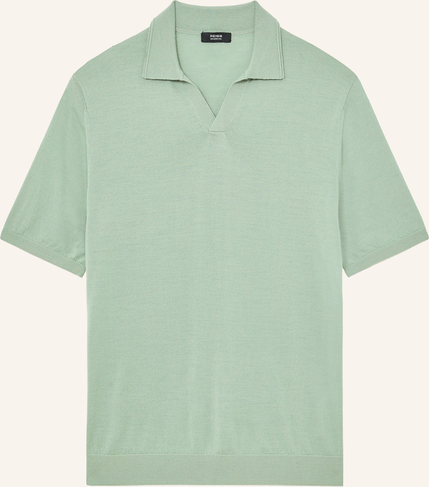 Reiss Strick-Poloshirt Duchie Aus Merinowolle gruen