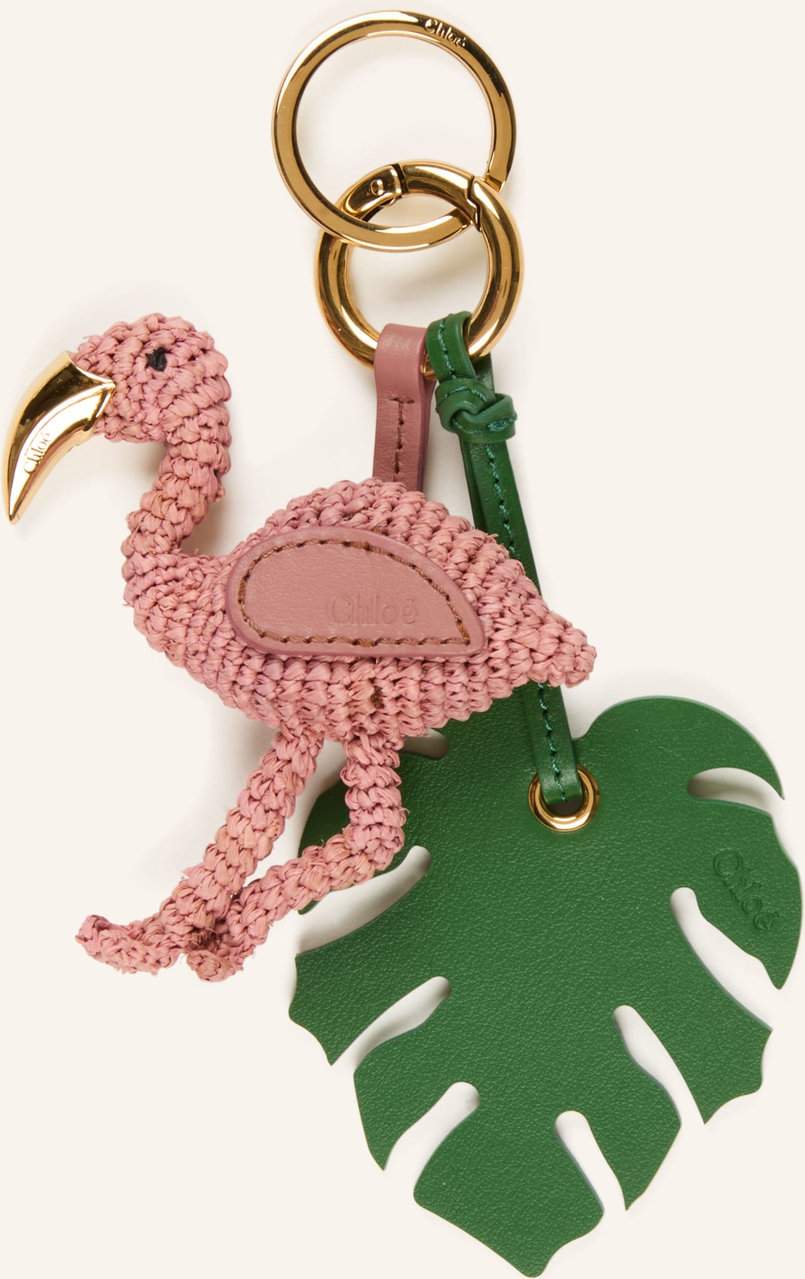 Chloé Taschenanhänger Flamingo rosa