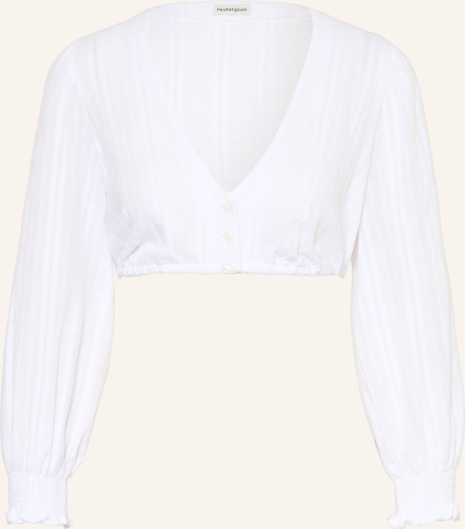 Heimatglück Tracht Dirndlbluse Charlotte Mit 3/4-Arm weiss