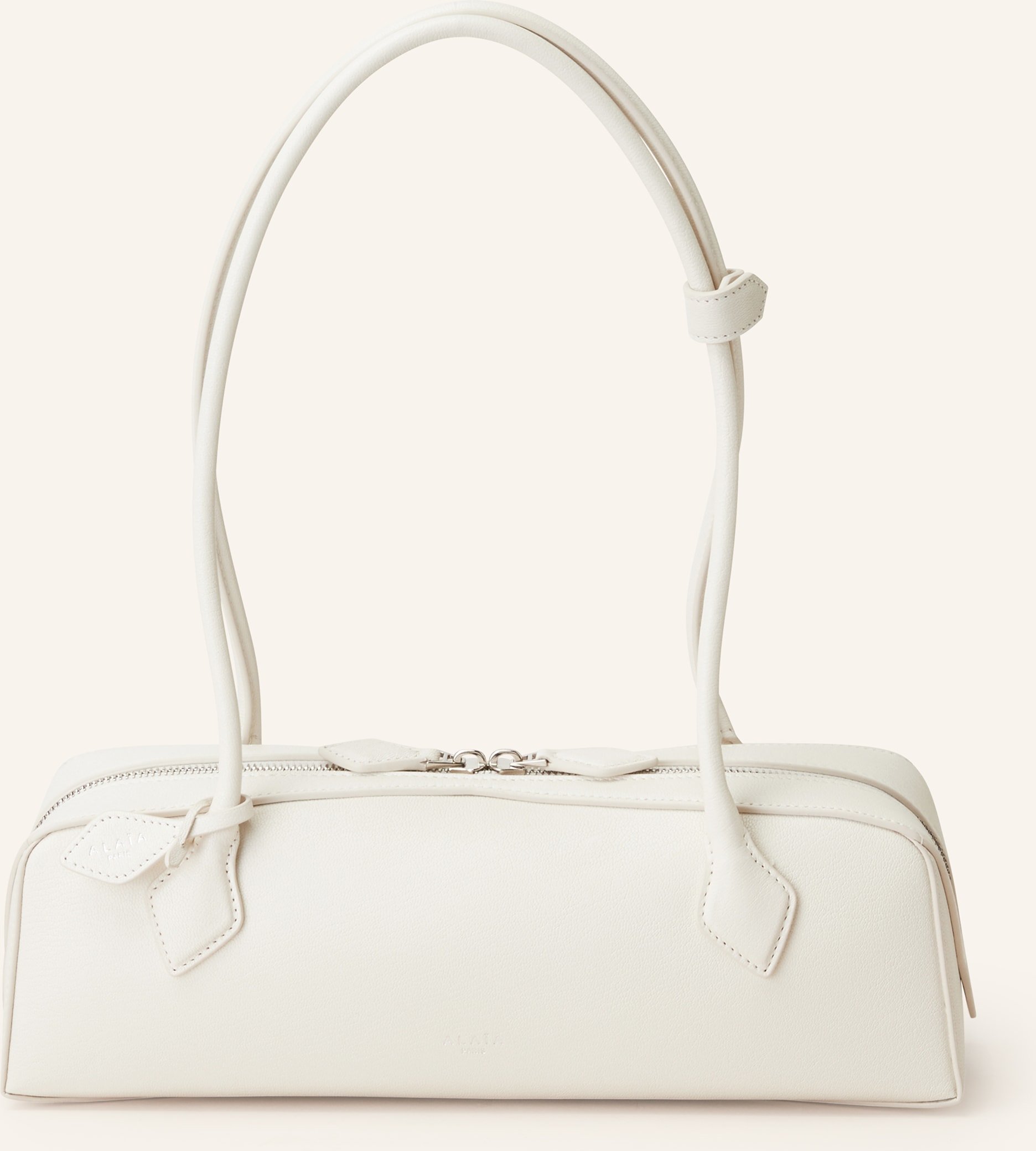 Alaïa Schultertasche Le Teckel Medium weiss