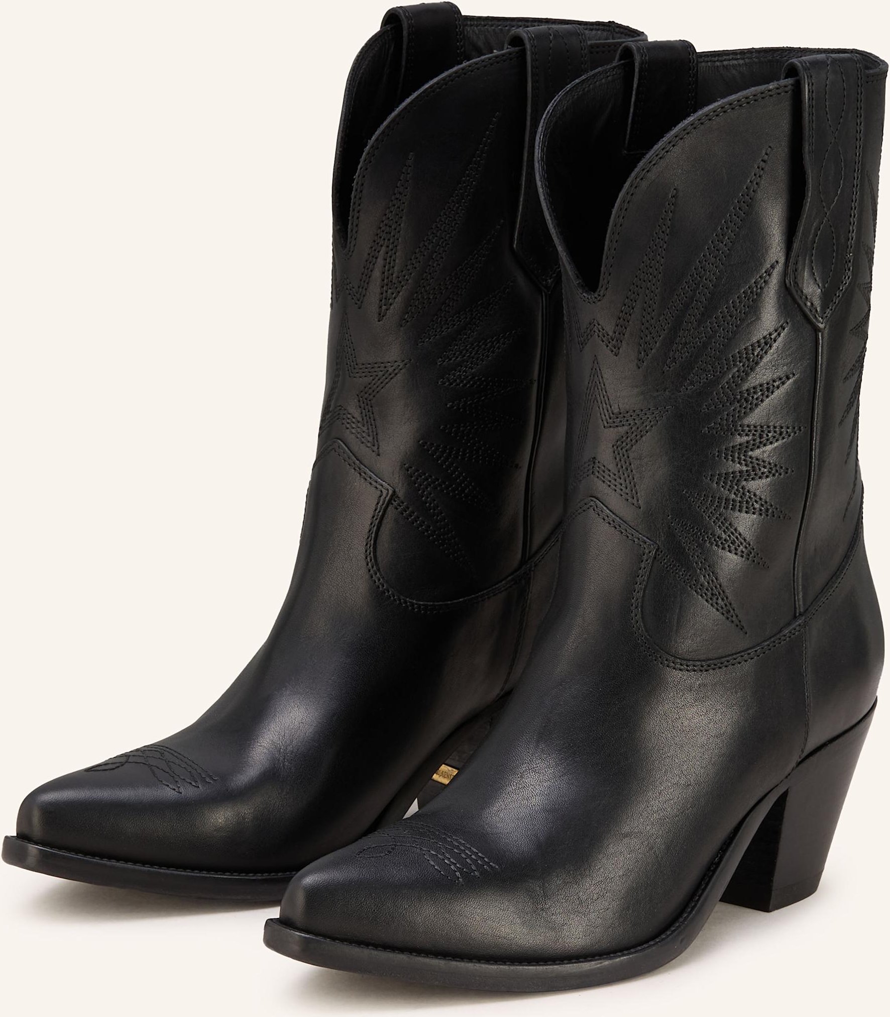 Golden Goose Cowboy Boots Wish Star schwarz