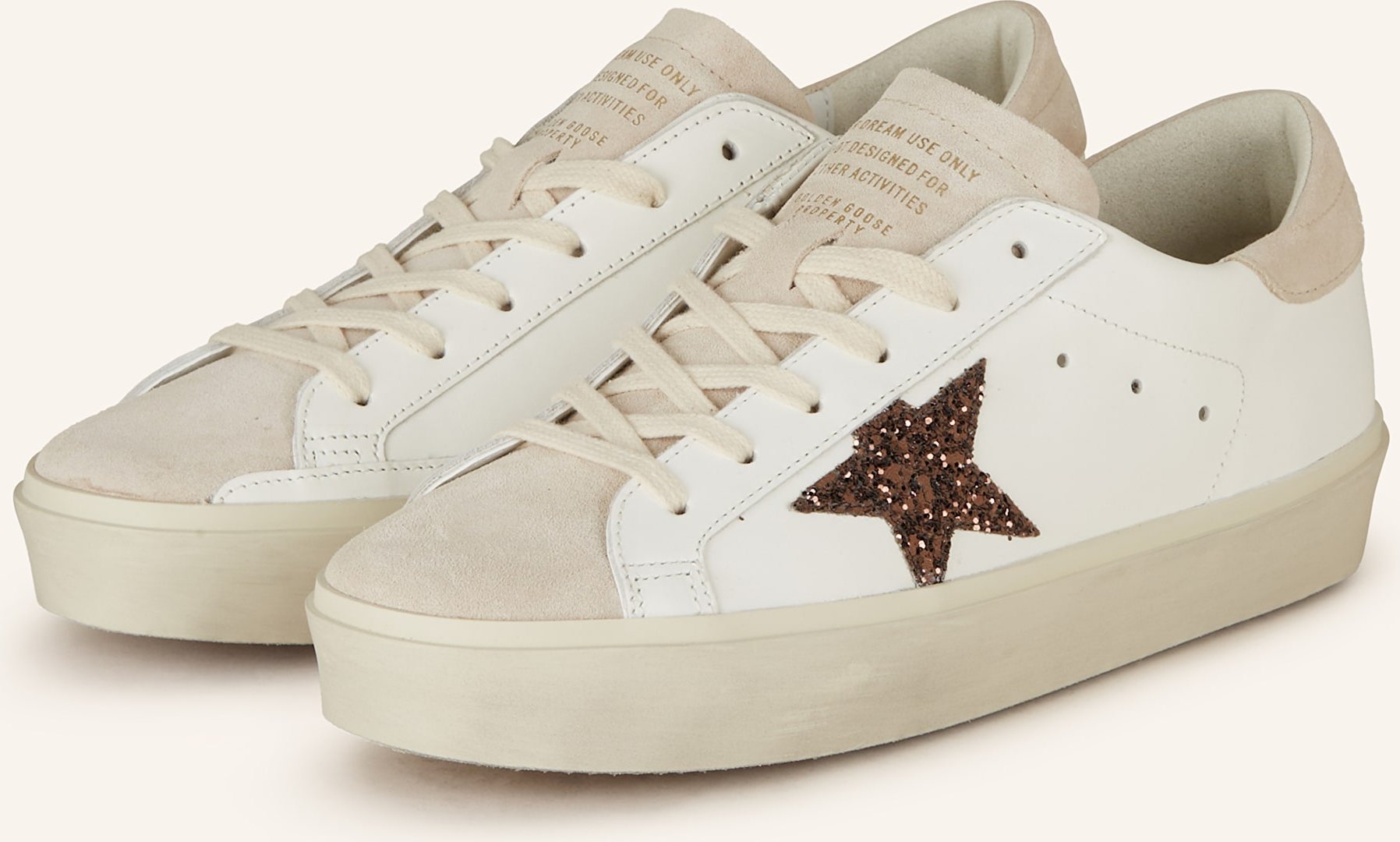 Golden Goose Sneaker Hi Star Mit Pailletten weiss