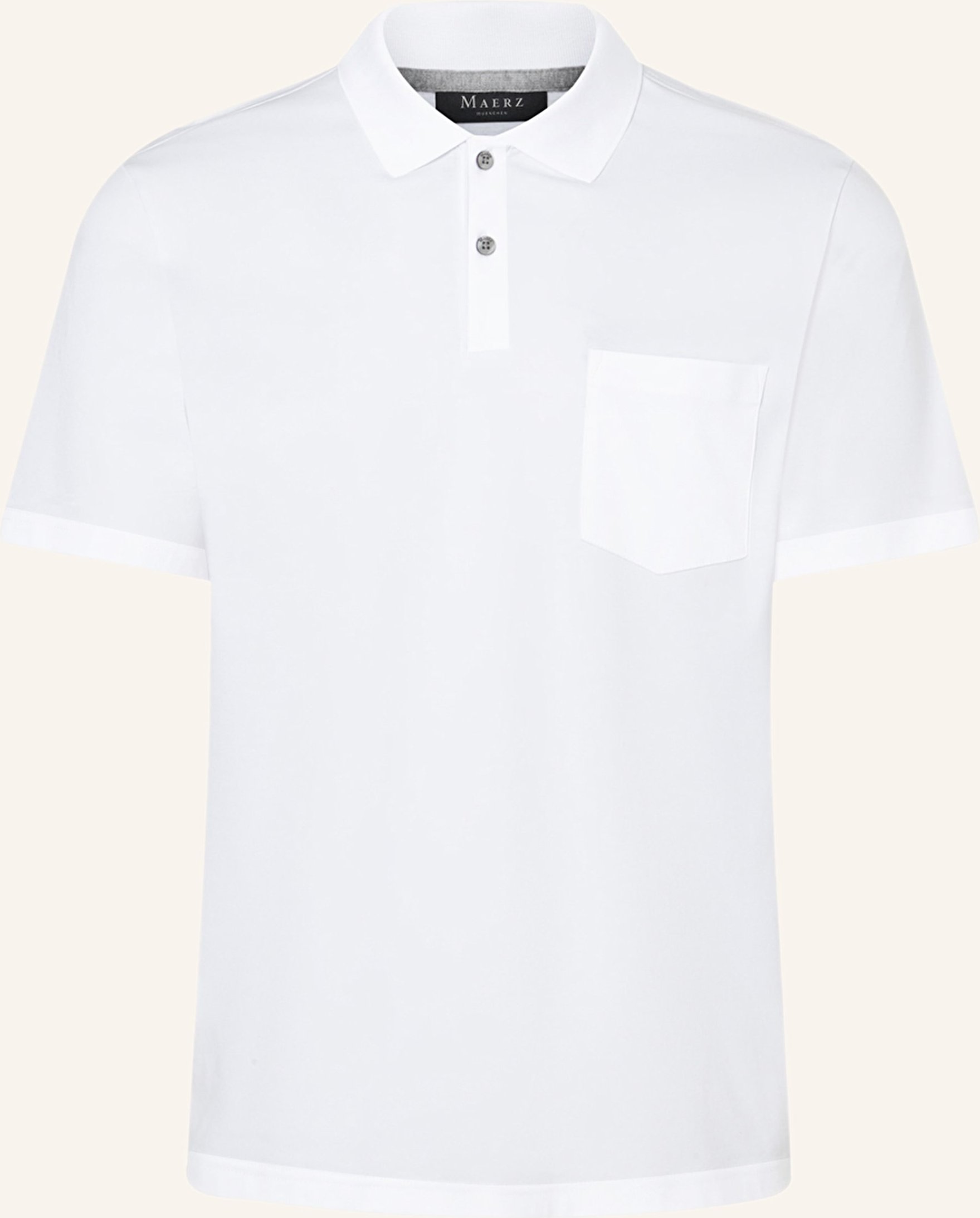 Maerz Muenchen Jersey-Poloshirt weiss