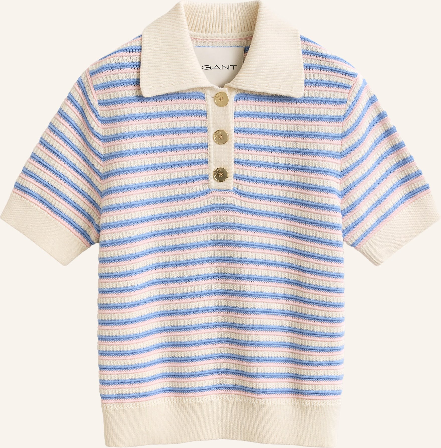 Gant Strick-Poloshirt weiss