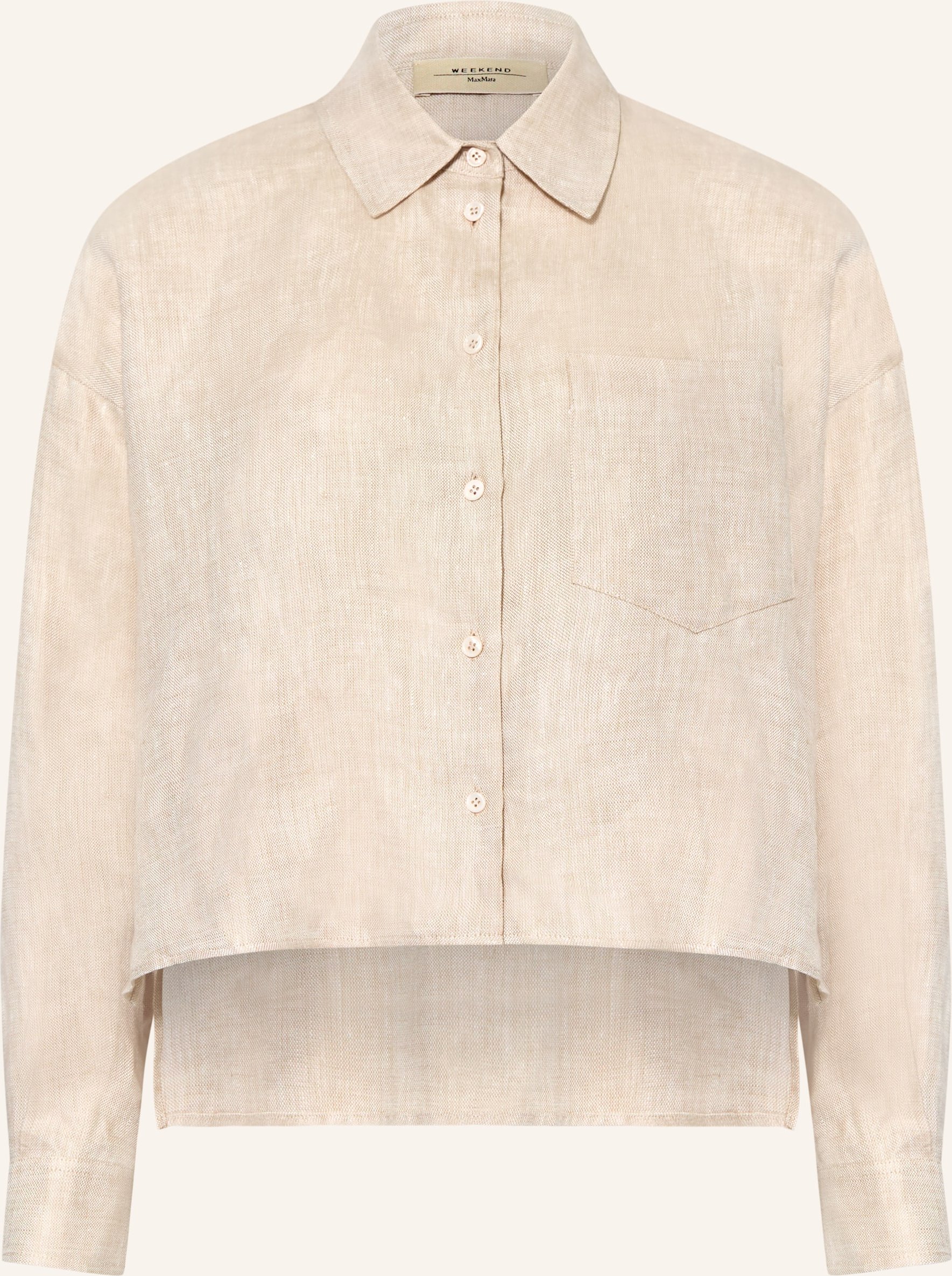 Weekend Max Mara Hemdbluse Capo Aus Leinen beige