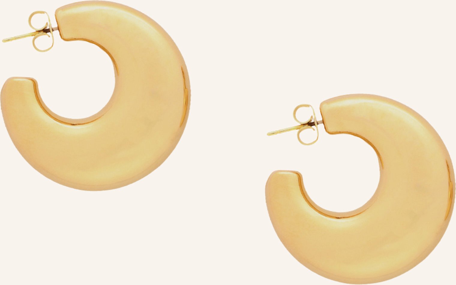 Vanessa Baroni Ohrhänger Moon Earrings Vintage Gold By Glambou gold