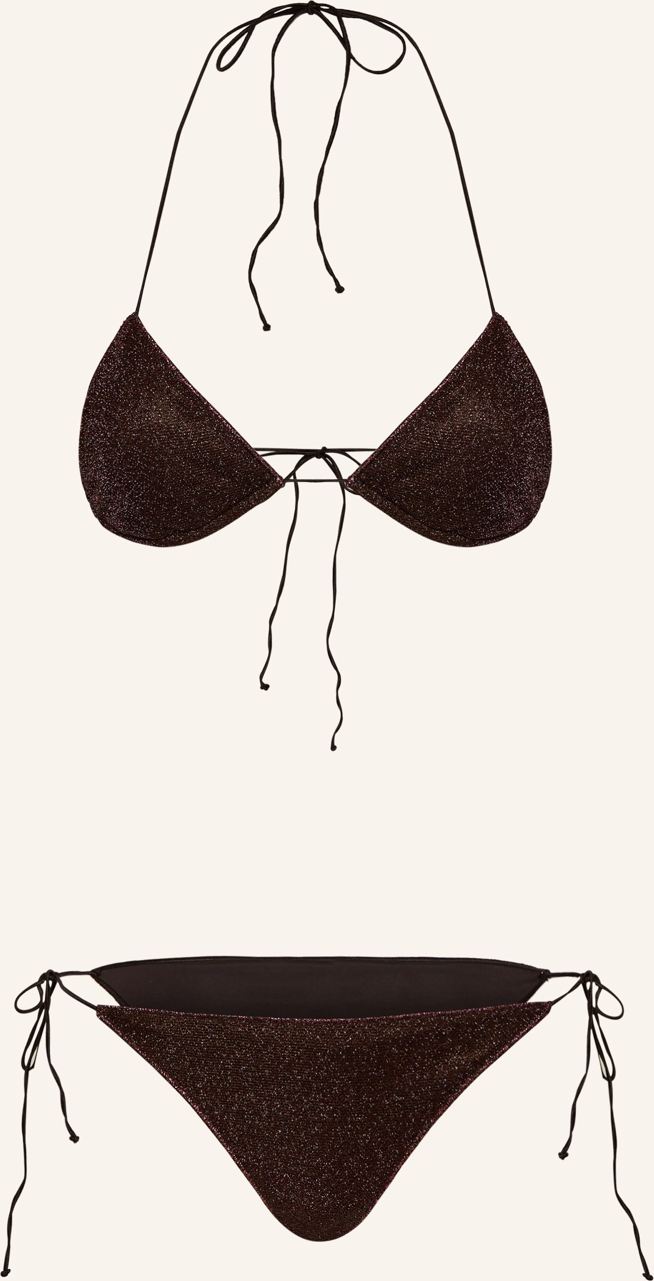 Oséree Triangel-Bikini Lumiere Mit Glitzergarn braun