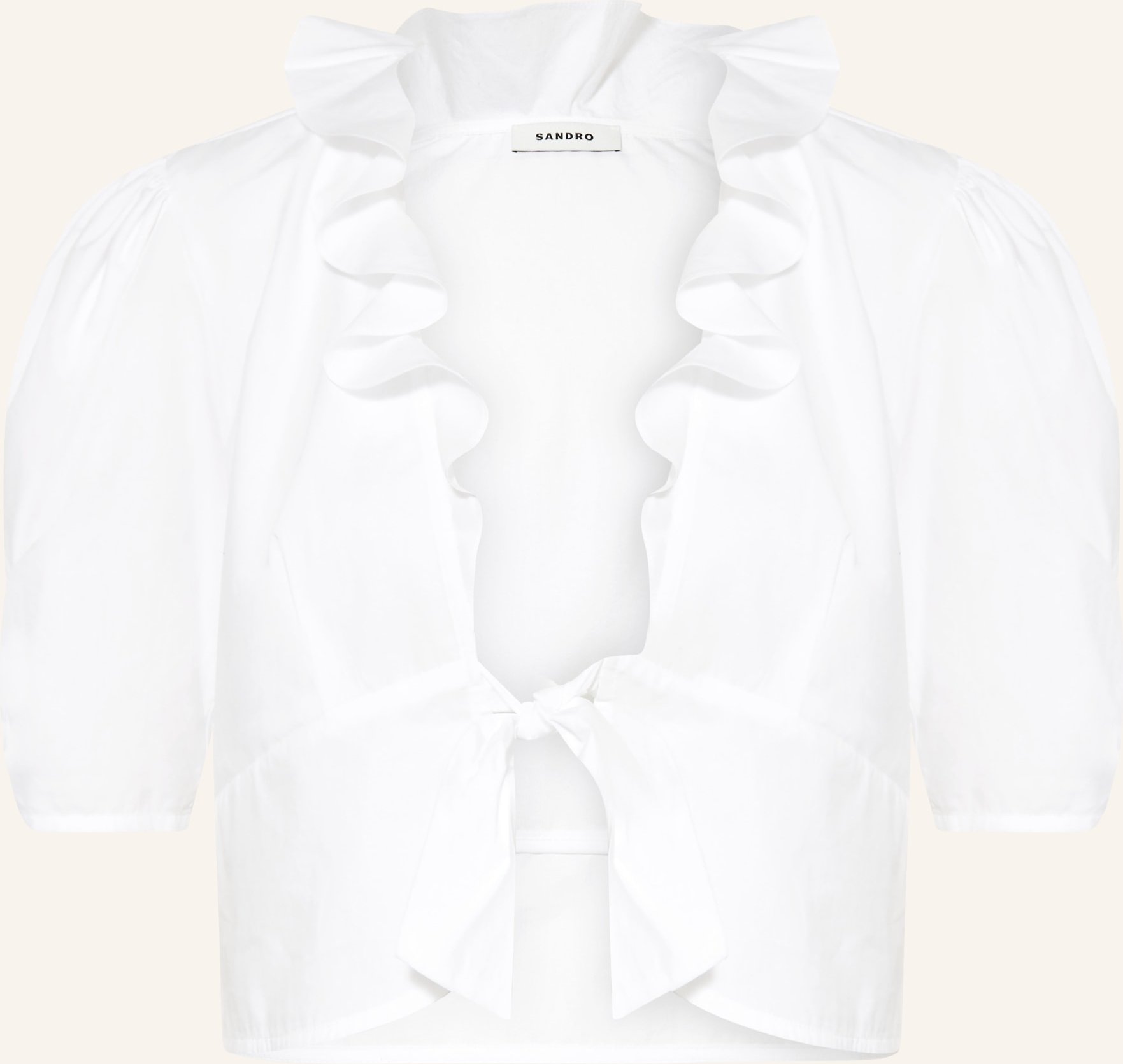 Sandro Bluse Mit Volants weiss