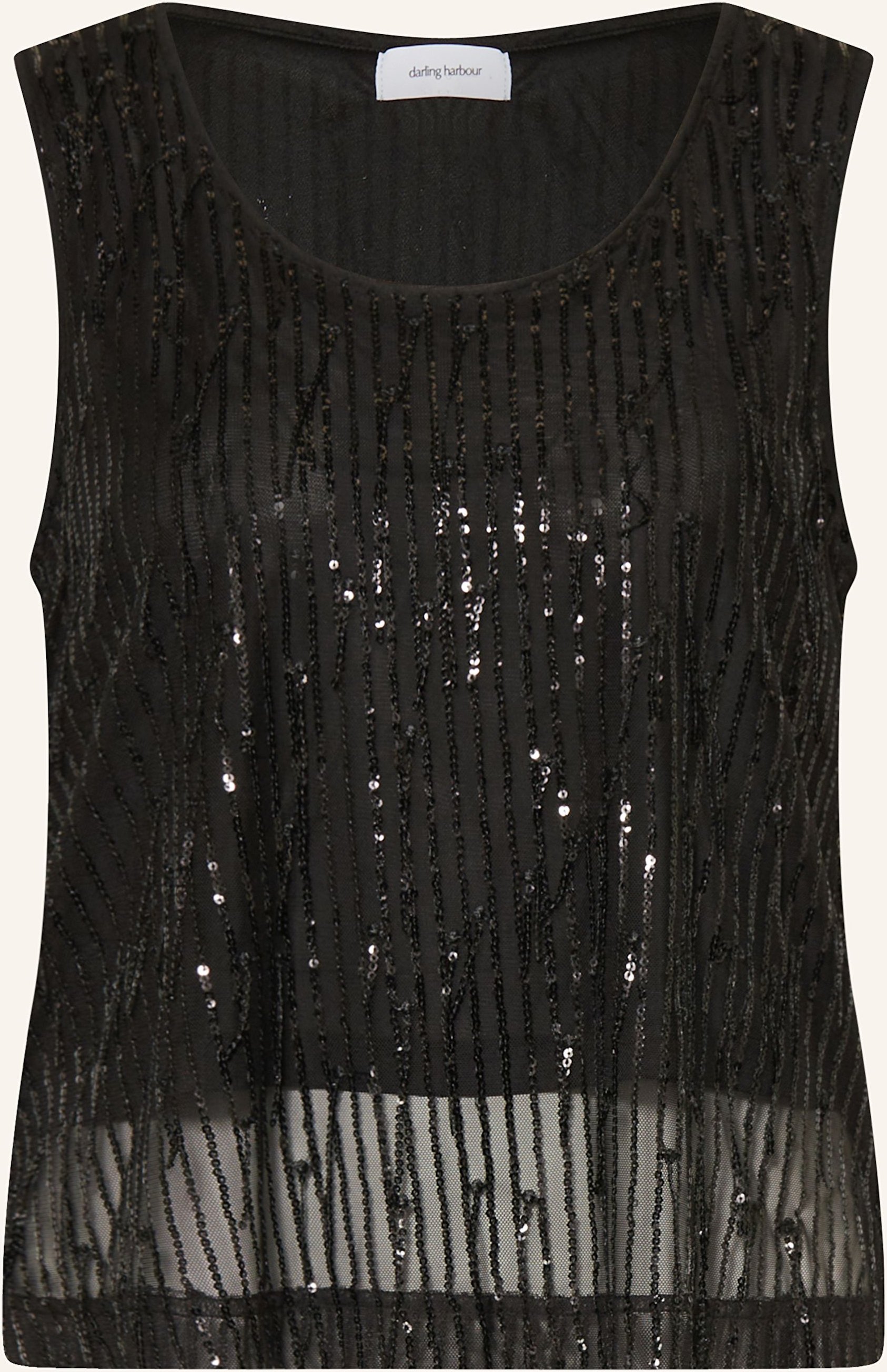 Darling Harbour Top Mit Pailletten schwarz
