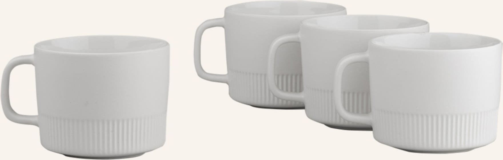 Marc O'polo 4er-Set Henkelbecher Moments weiss