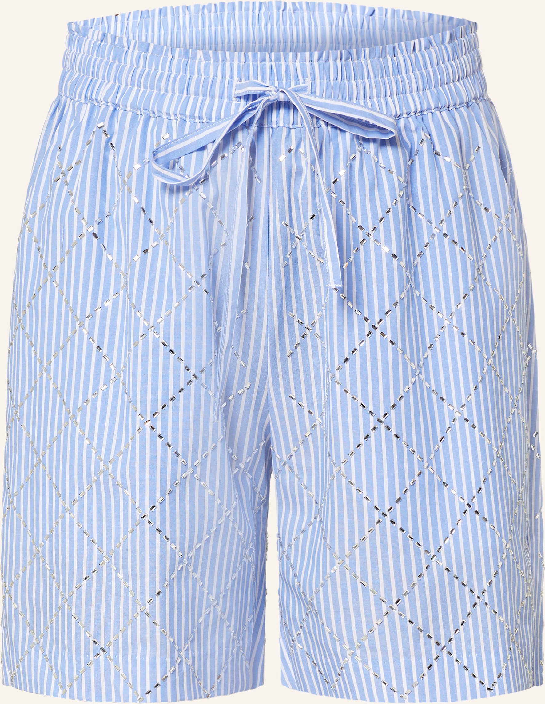 Thumbnail - Darling Harbour Shorts Mit Schmucksteinen blau