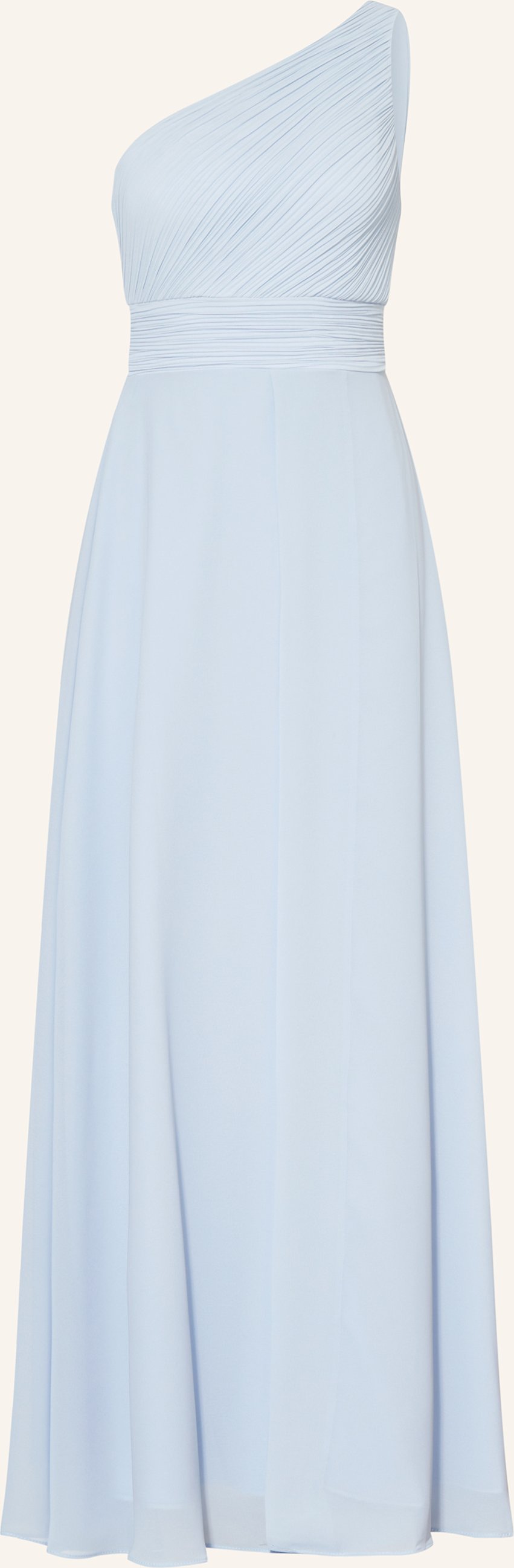 Apart One-Shoulder-Kleid Mit Plissees blau
