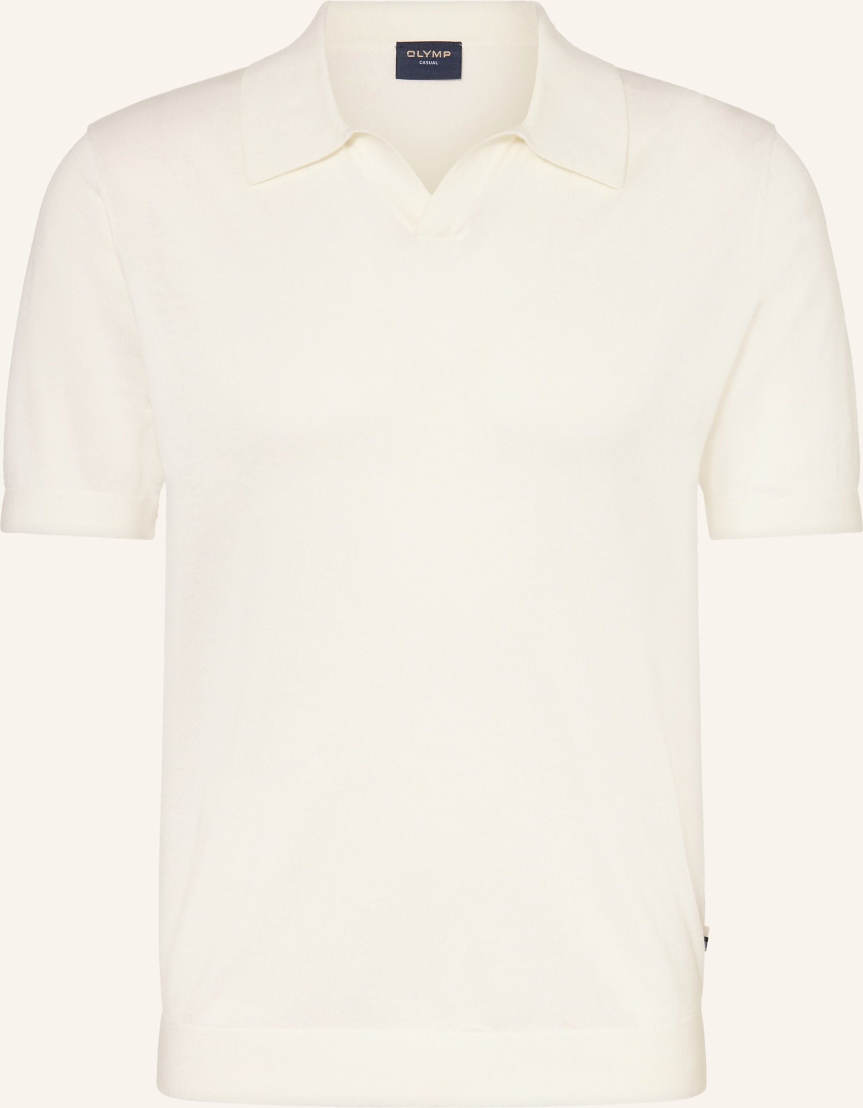 Olymp Strick-Poloshirt weiss