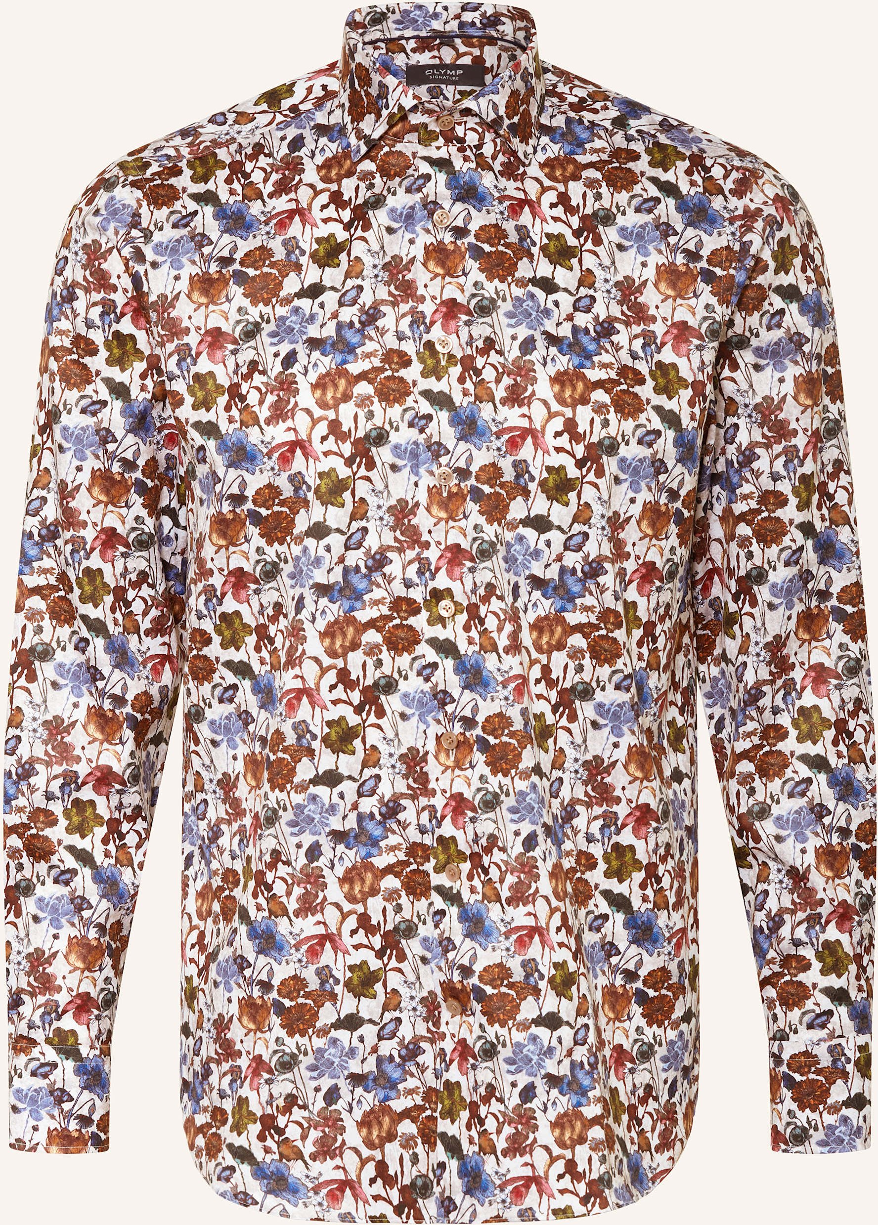 Thumbnail - Olymp Signature Hemd Signature Tailored Fit beige