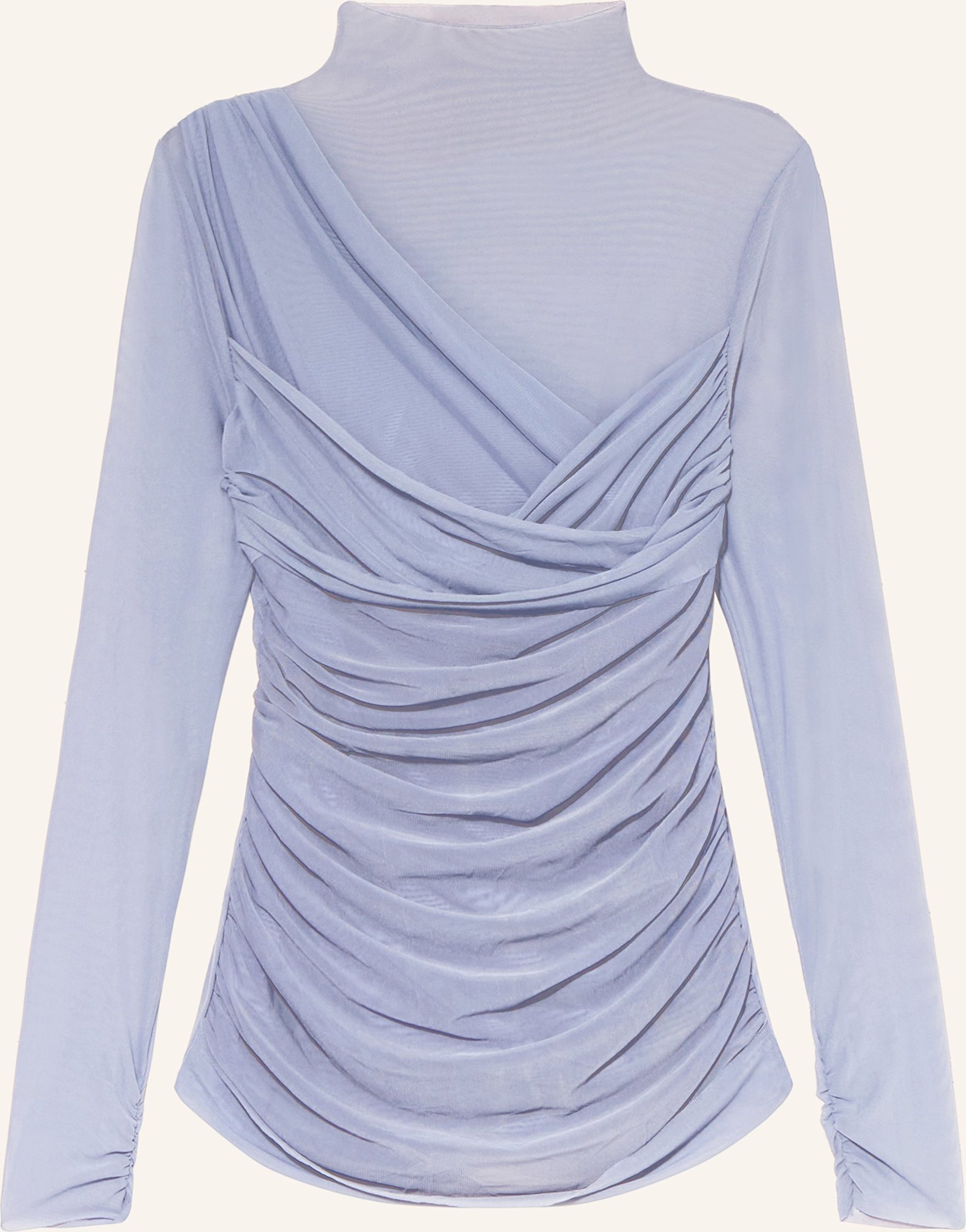 Boss Longsleeve Etulah Aus Mesh blau